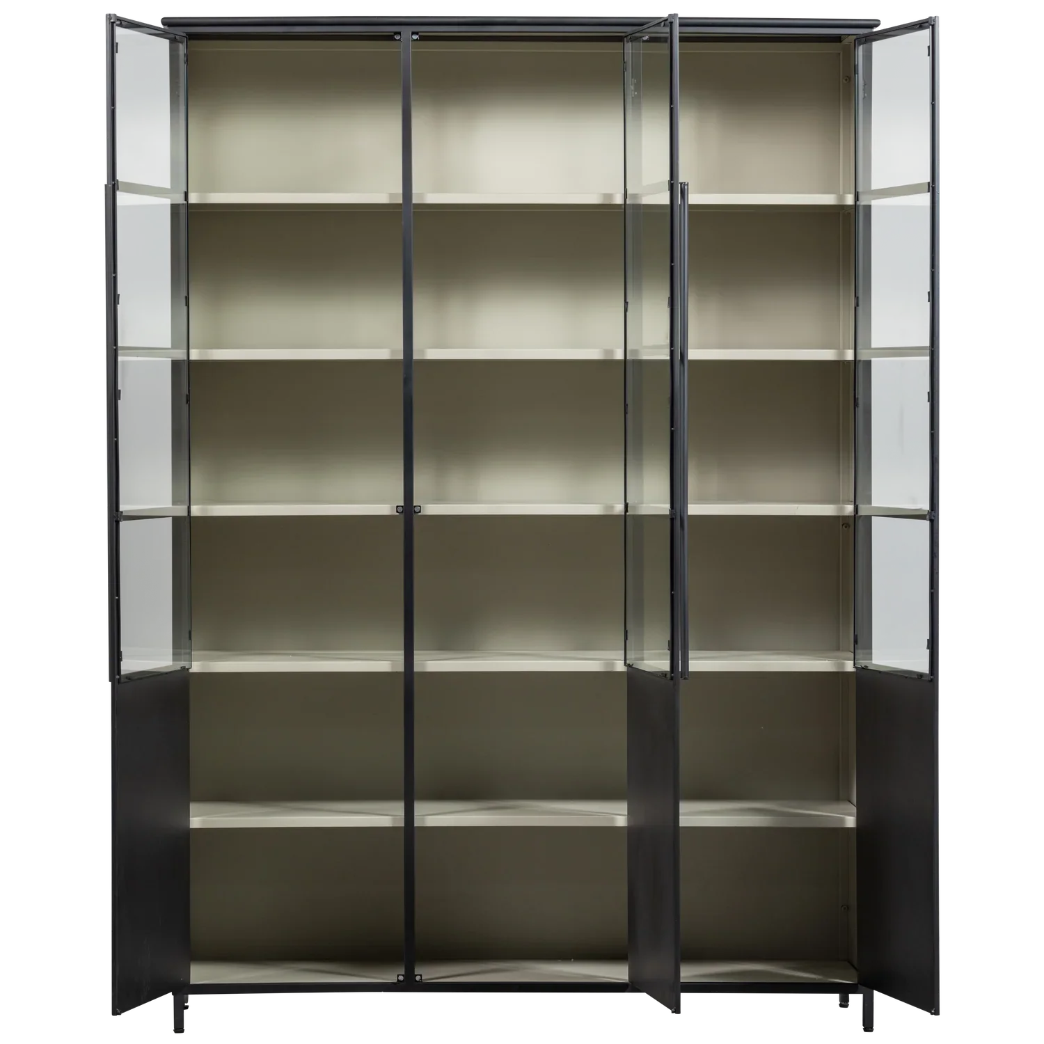 EXHIBIT XL 3-DOORS DISPLAY CASE METAL BLACK