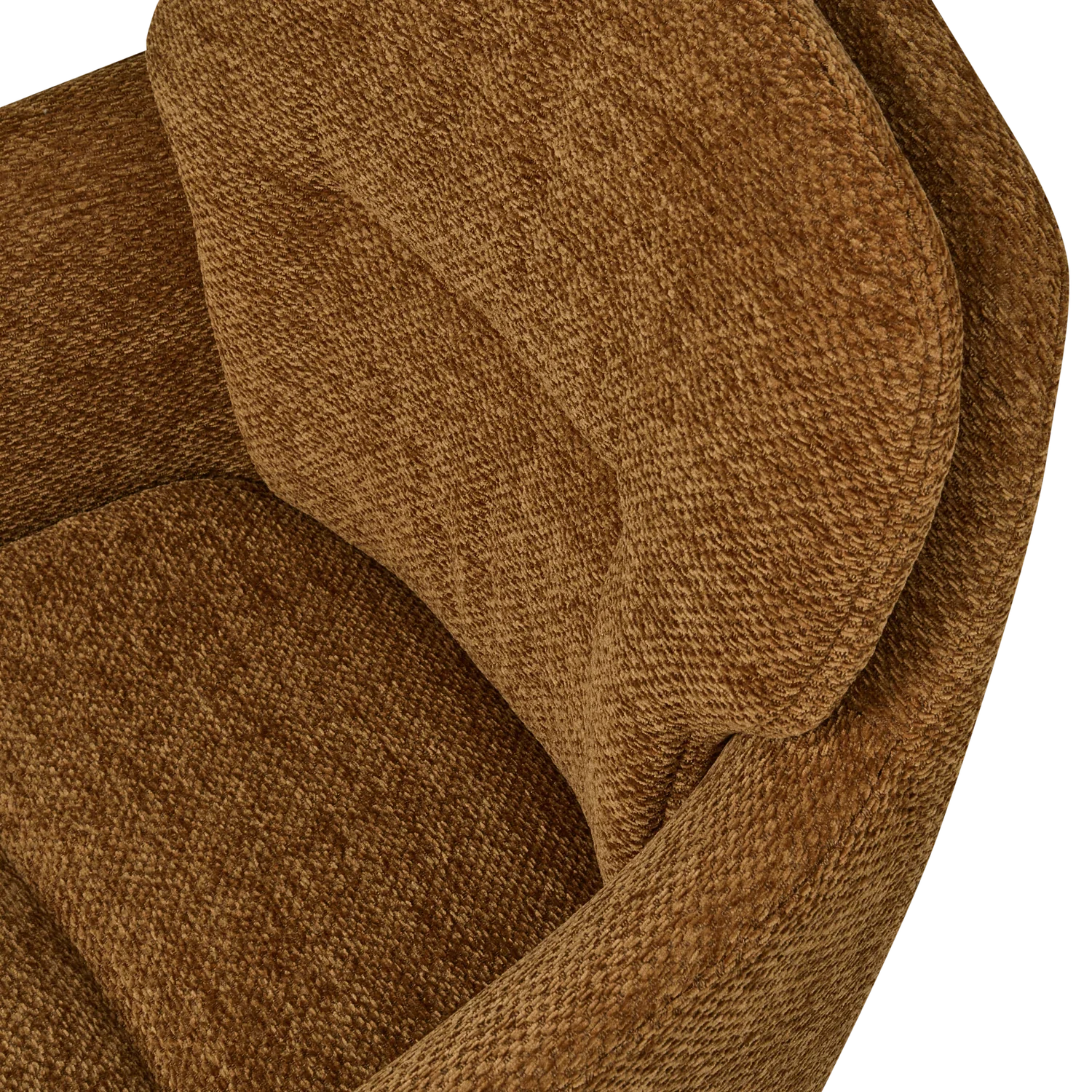 RUNA DINING CHAIR CHENILLE CARAMEL BROWN/YELLOW