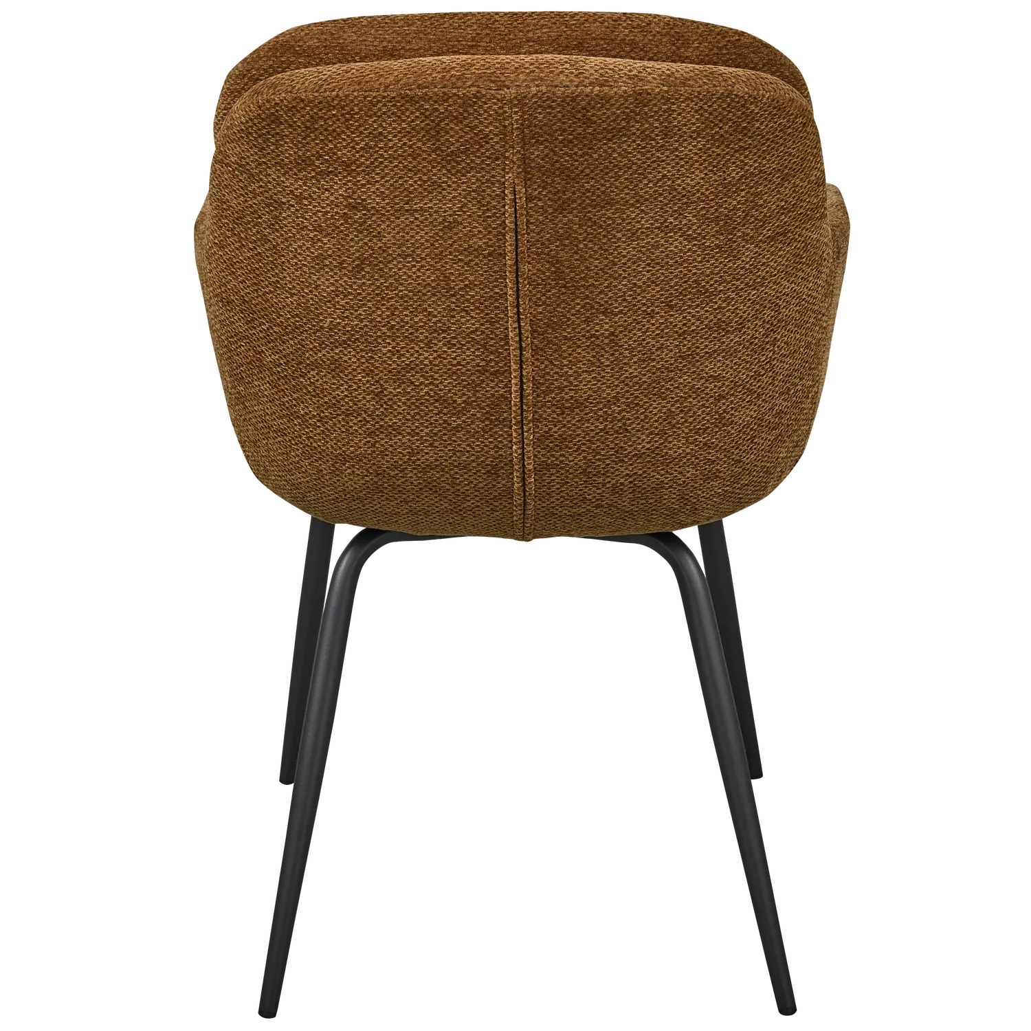 RUNA DINING CHAIR CHENILLE CARAMEL BROWN/YELLOW