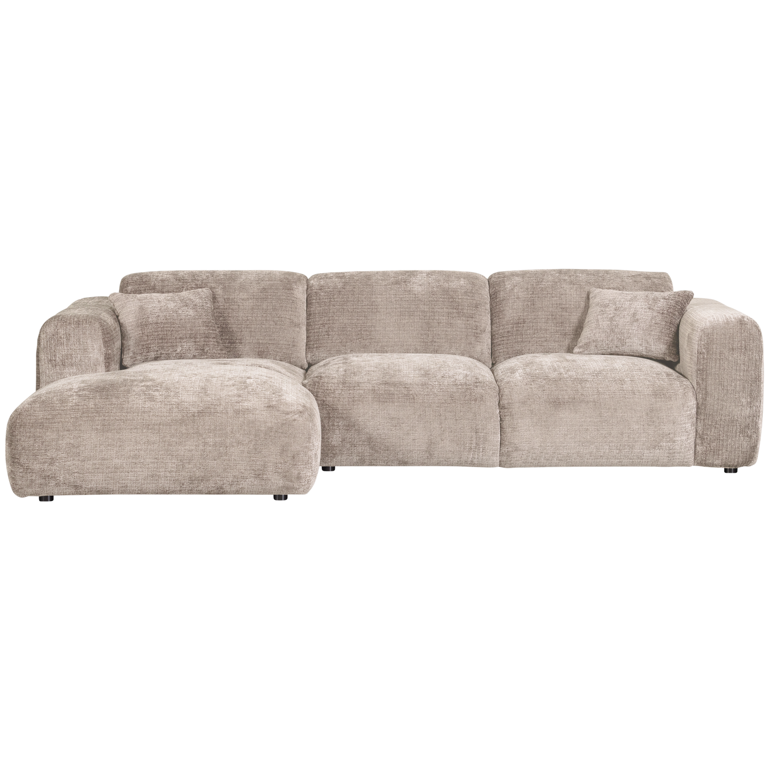 CLOUD CHAISE LONGUE SOFA LEFT CHENILLE NATURAL