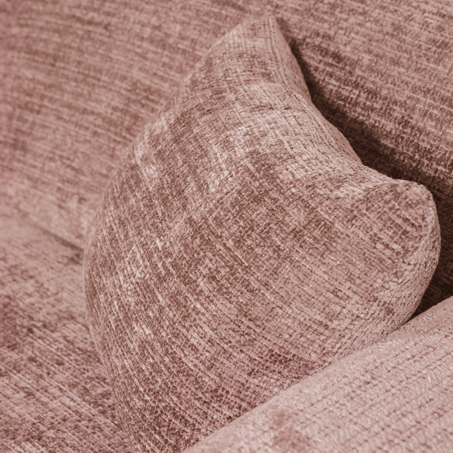 CLOUD CHAISE LONGUE SOFA LEFT CHENILLE TAUPE/PINK