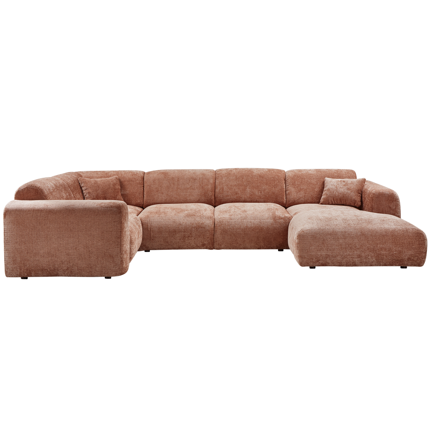 WOOOD canapea colt CLOUD | 100% Pes | Terra | 80x345x198 cm