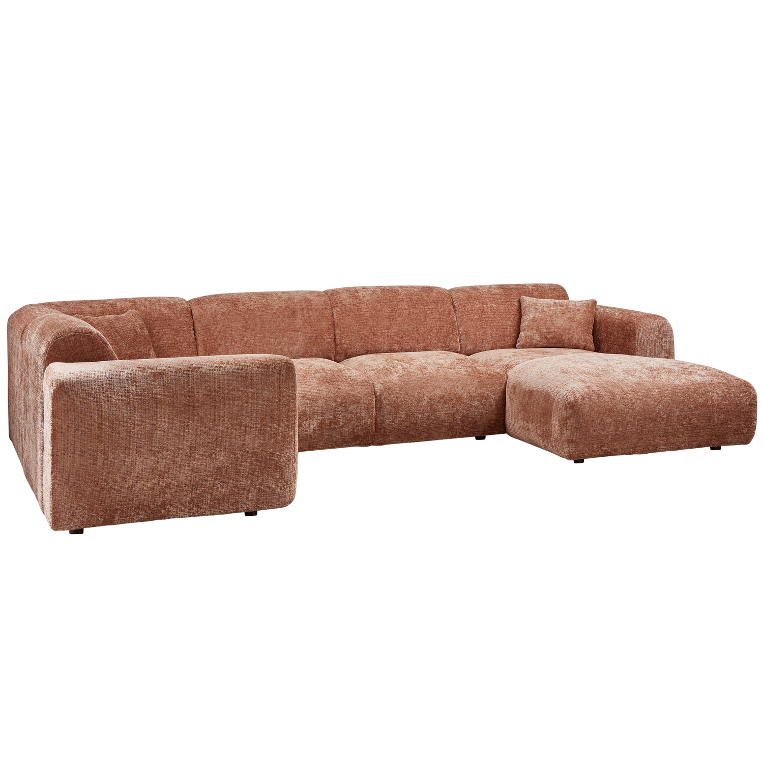 WOOOD canapea colt CLOUD | 100% Pes | Terra | 80x345x198 cm