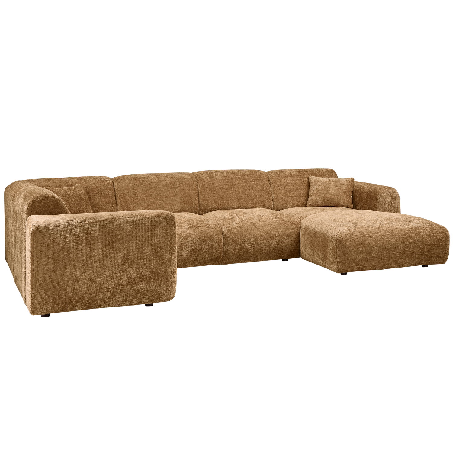 WOOOD canapea colt CLOUD | 100% Pes | Galben | 80x345x198 cm
