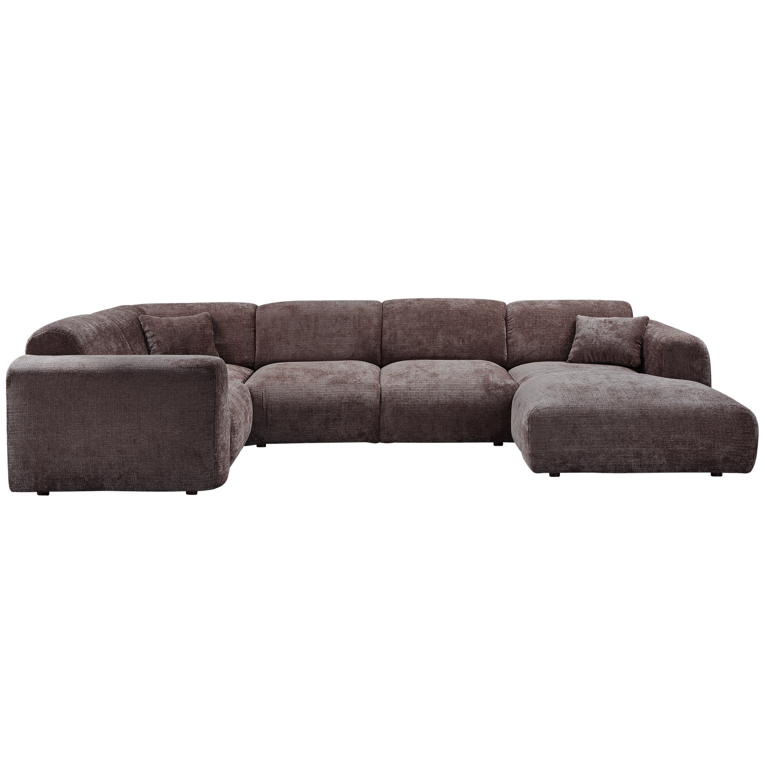 WOOOD canapea colt CLOUD | 100% Pes | Maro | 80x345x198 cm