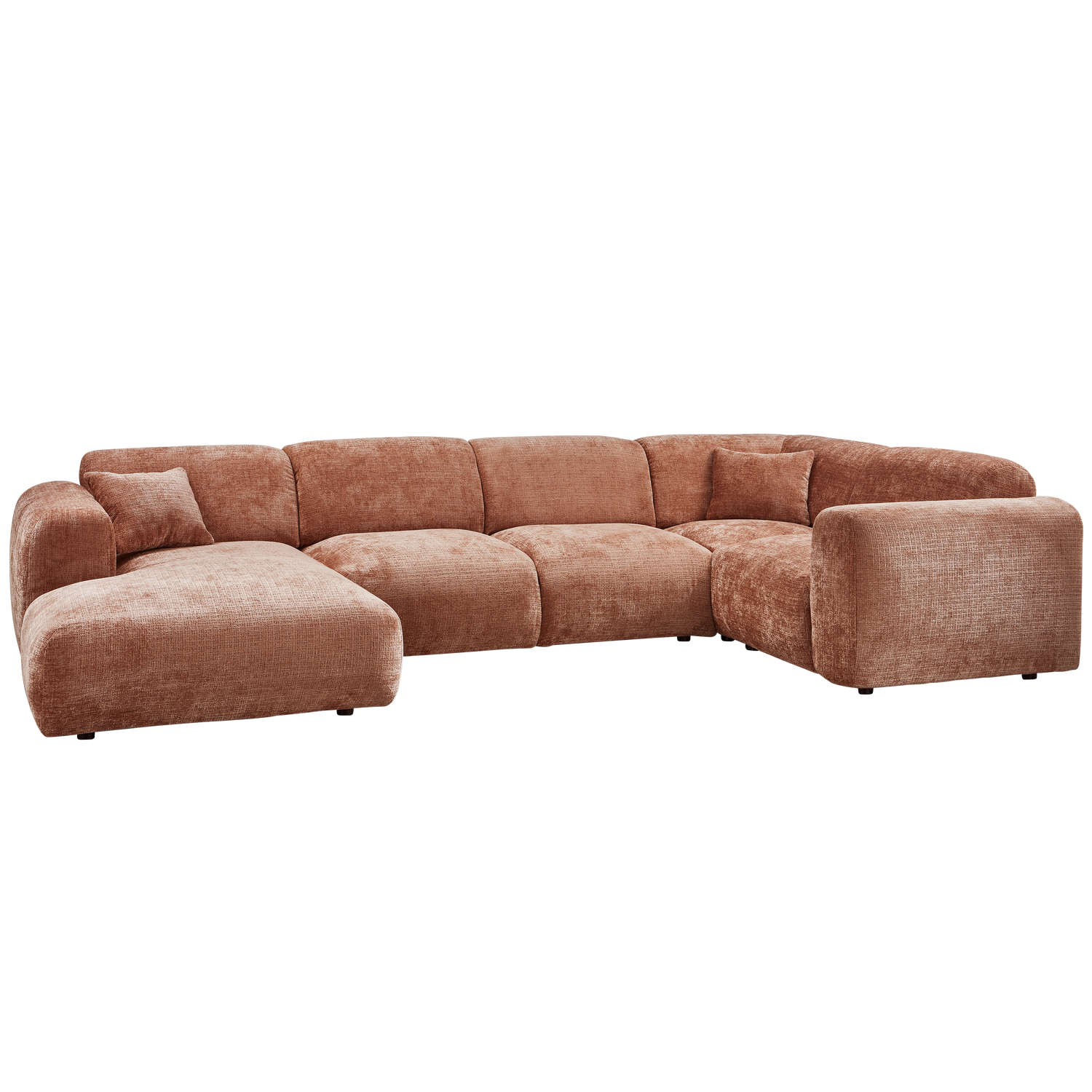 WOOOD canapea colt CLOUD | 100% Pes | Terra | 80x345x198 cm