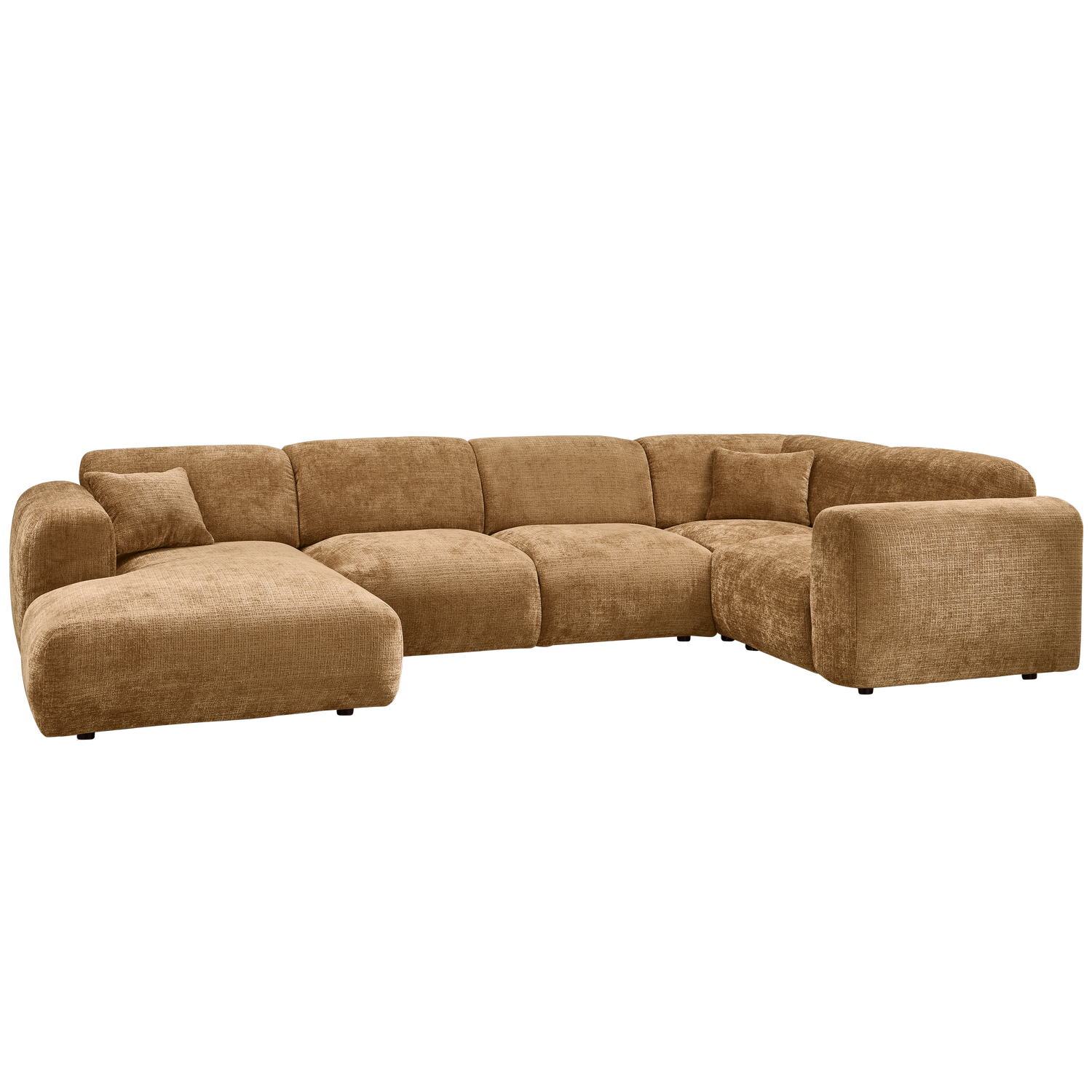 WOOOD canapea colt CLOUD | 100% Pes | Galben | 80x345x198 cm