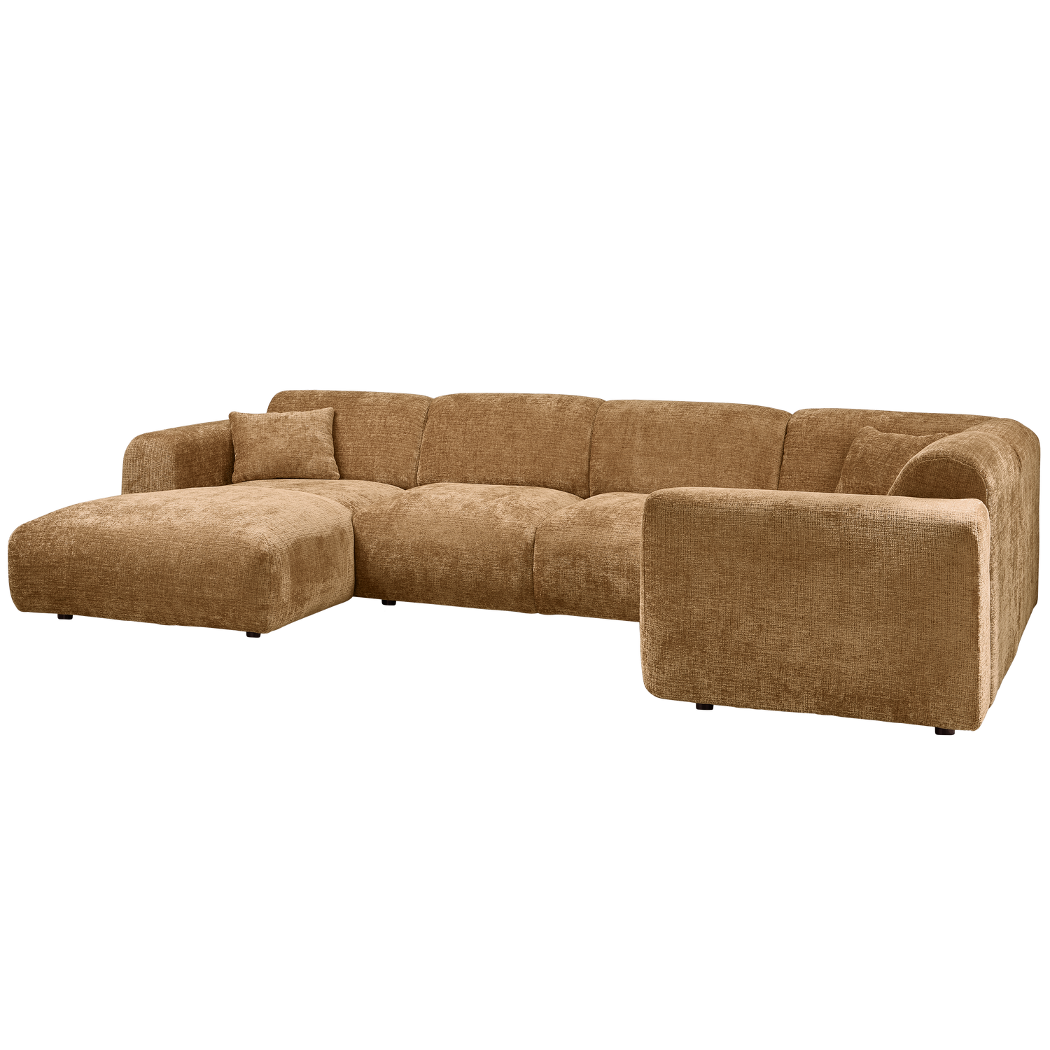 WOOOD canapea colt CLOUD | 100% Pes | Galben | 80x345x198 cm