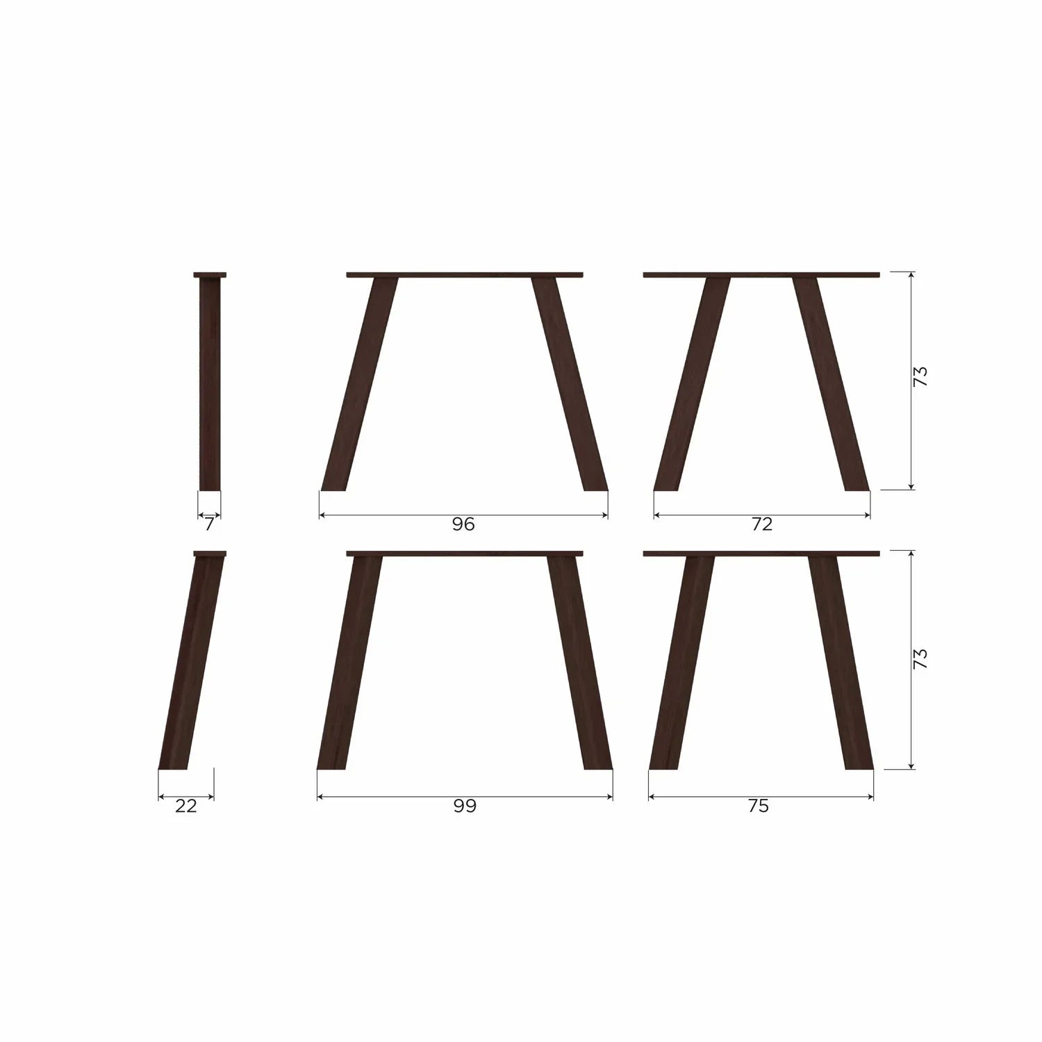 TABLO TABLE DANISH OVAL FP 220x100CM MYSTIQUE BROWN [fsc]