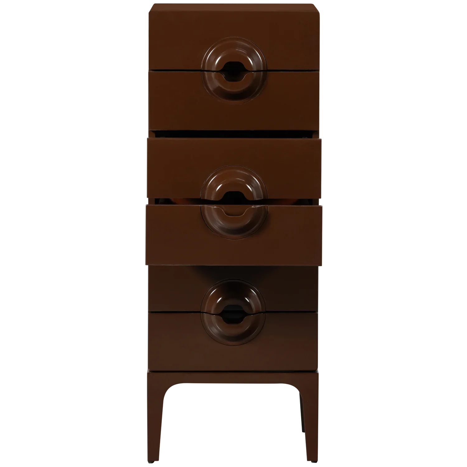 MERGE CABINET WITH 6 DRAWERS EUCALYPTUS WOOD BROWN/RED