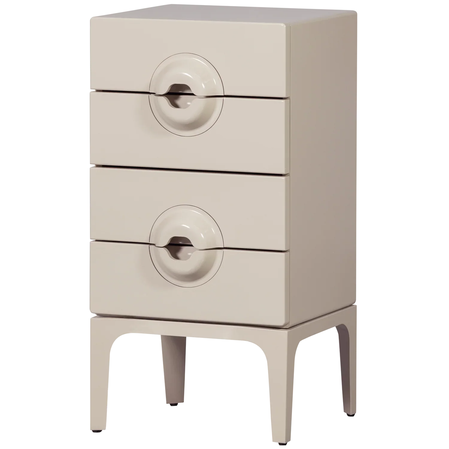 MERGE CABINET WITH 4 DRAWERS EUCALYPTUS WOOD GREIGE