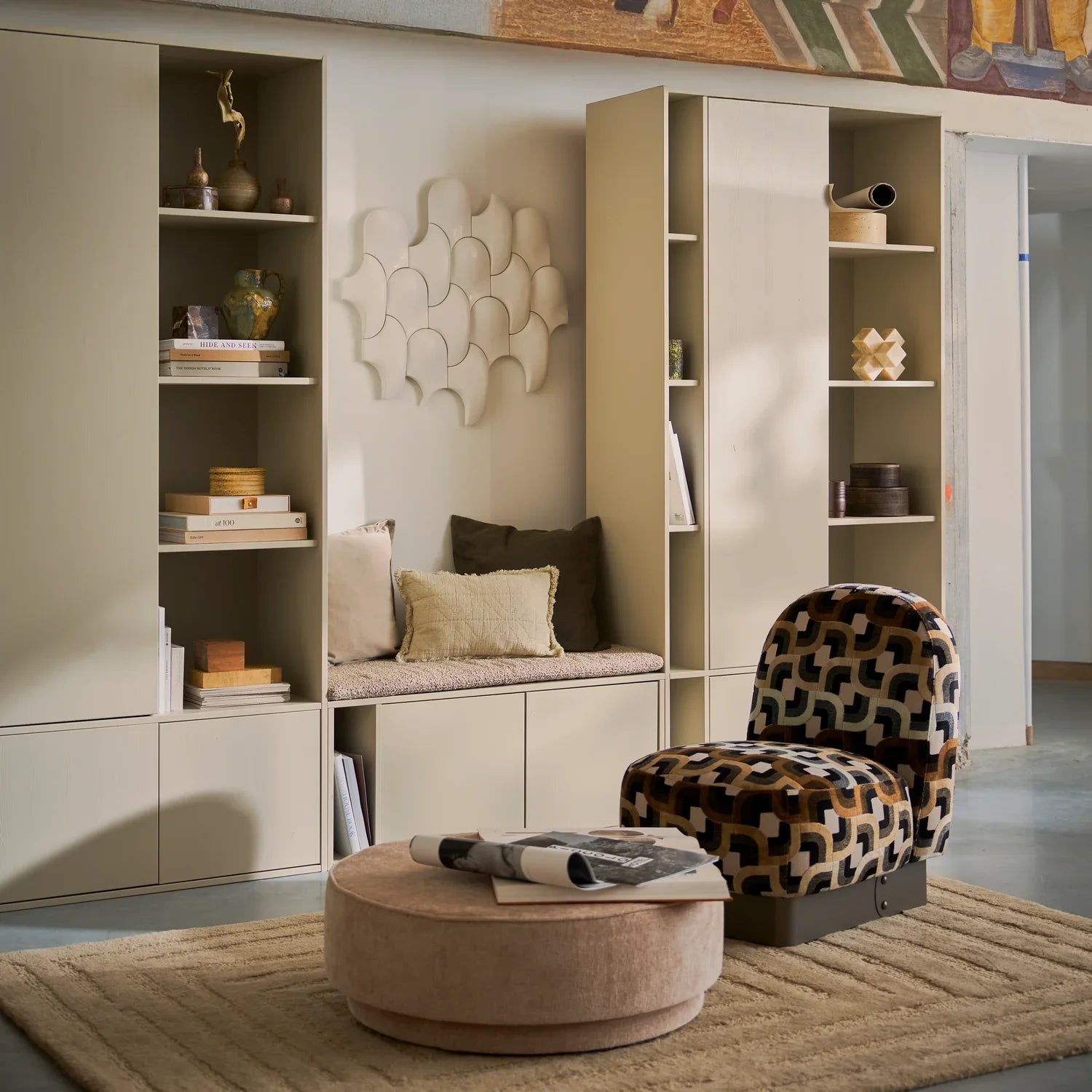 SETTLE DOWN STORAGE CABINET 108CM PINE DUST [fsc]