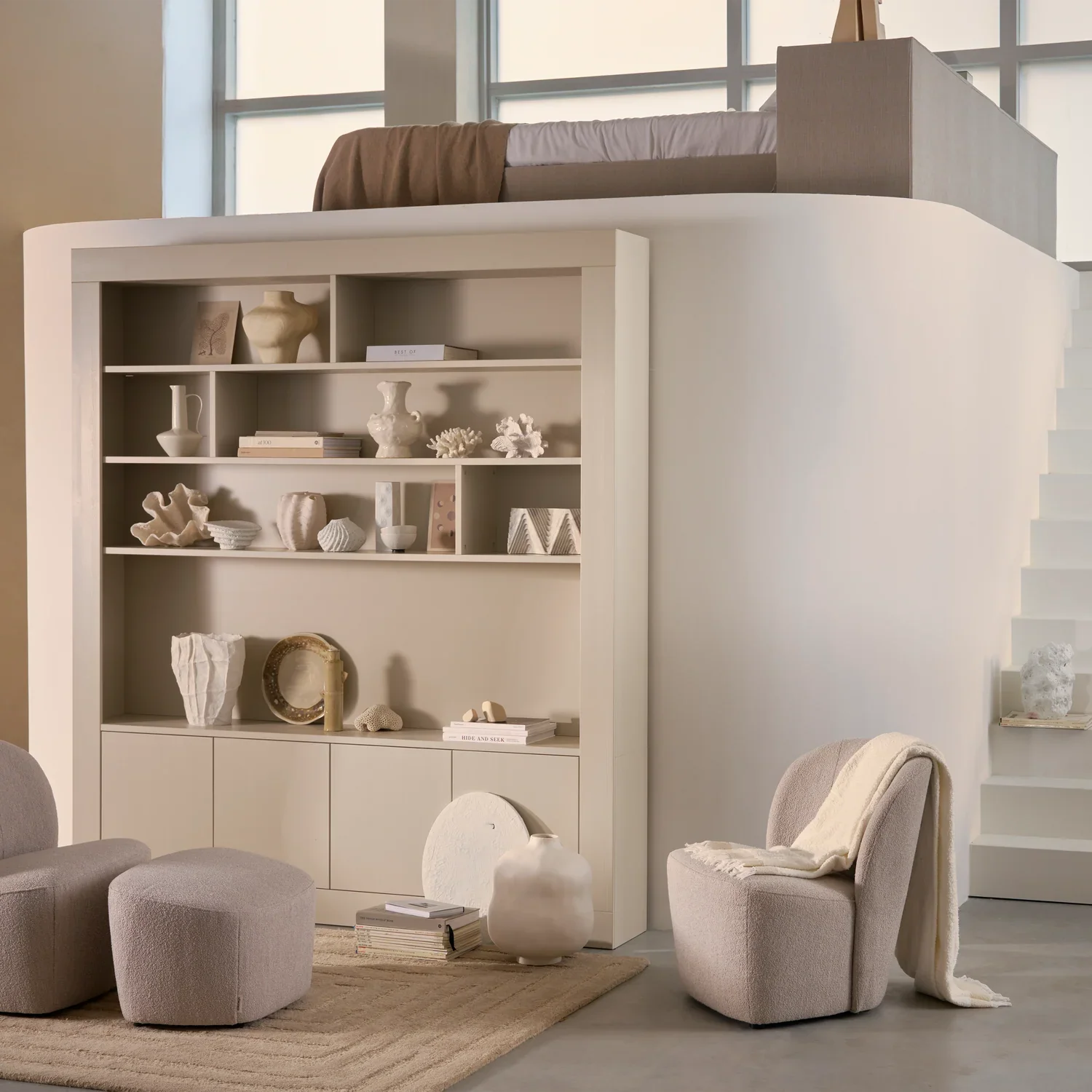 WALLCOVER WALL CABINET 210CM PINE DUST [fsc]