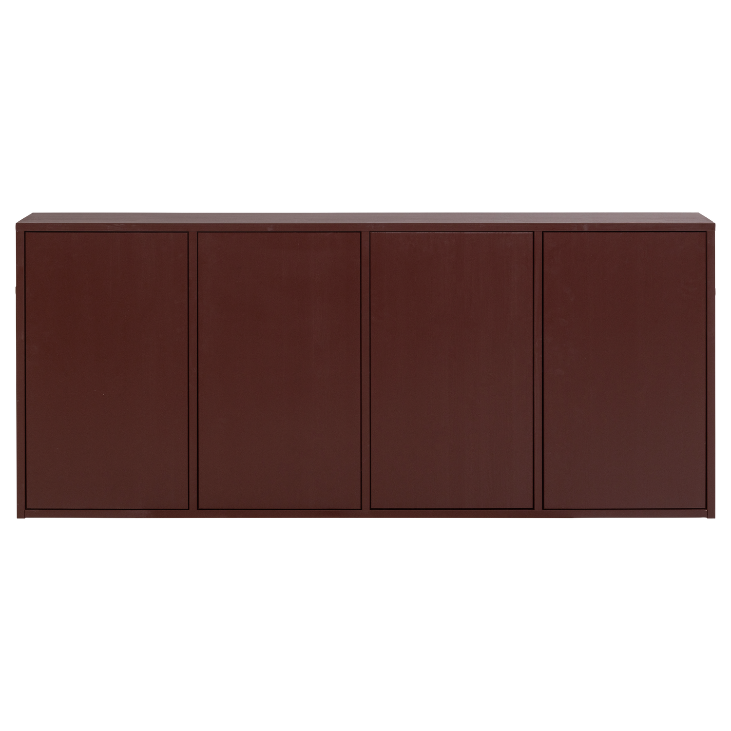 WOOOD MEREL SIDEBOARD PINE BURGUNDY RED [fsc] | pine | burgundy | 85x200x39 cm