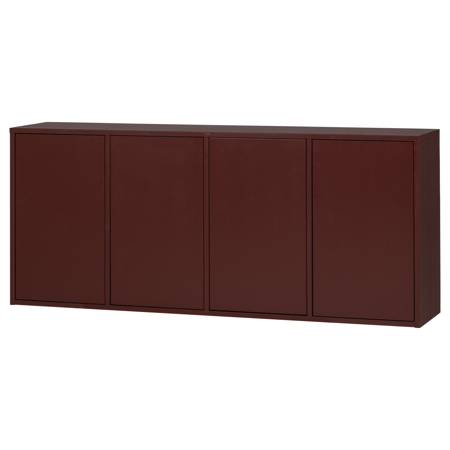 WOOOD MEREL SIDEBOARD PINE BURGUNDY RED [fsc] | pine | burgundy | 85x200x39 cm