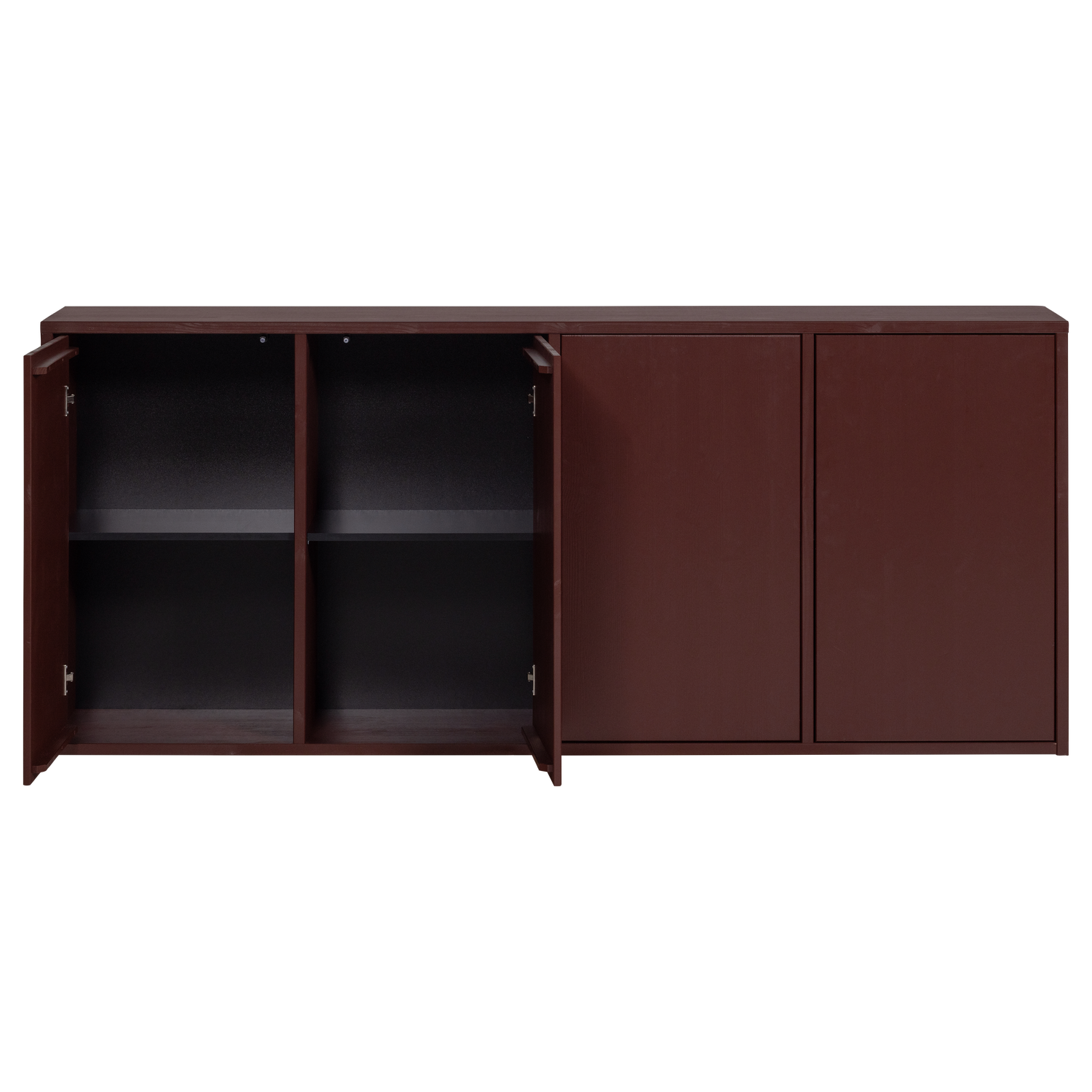 WOOOD MEREL SIDEBOARD PINE BURGUNDY RED [fsc] | pine | burgundy | 85x200x39 cm
