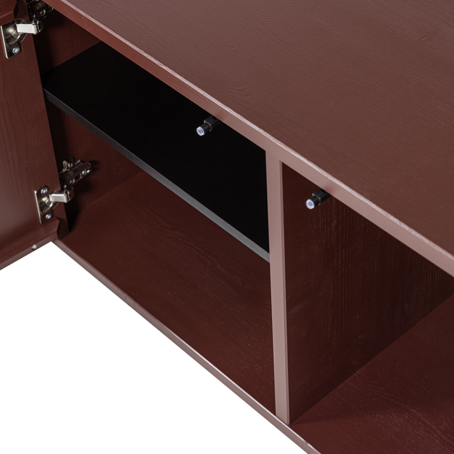 WOOOD mobila TV MEREL | Pin | Burgund | 50x200x39 cm