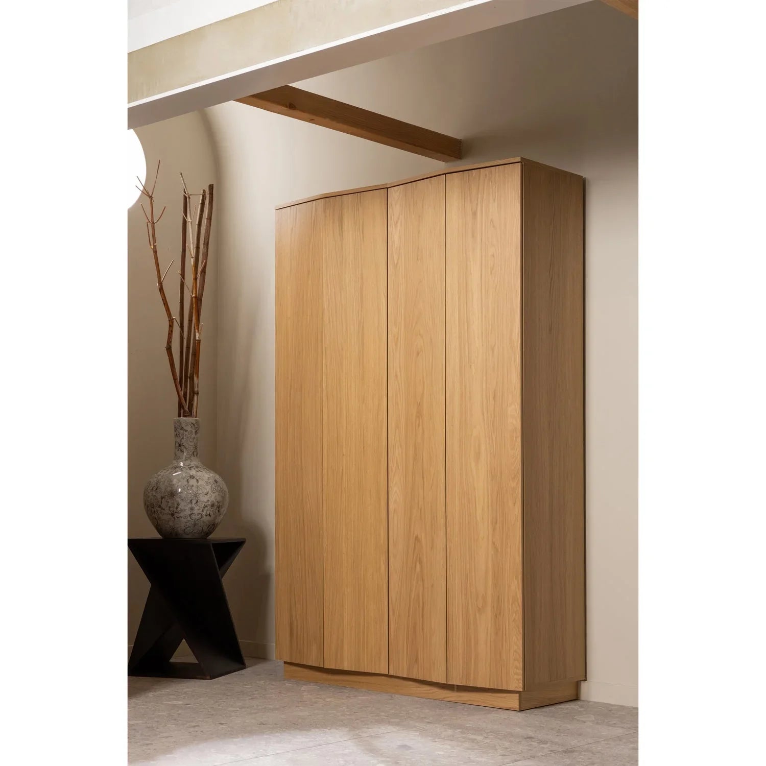 ZUMA HIGH CABINET 67 CM OAK VENEER TRANSPARANT [fsc]