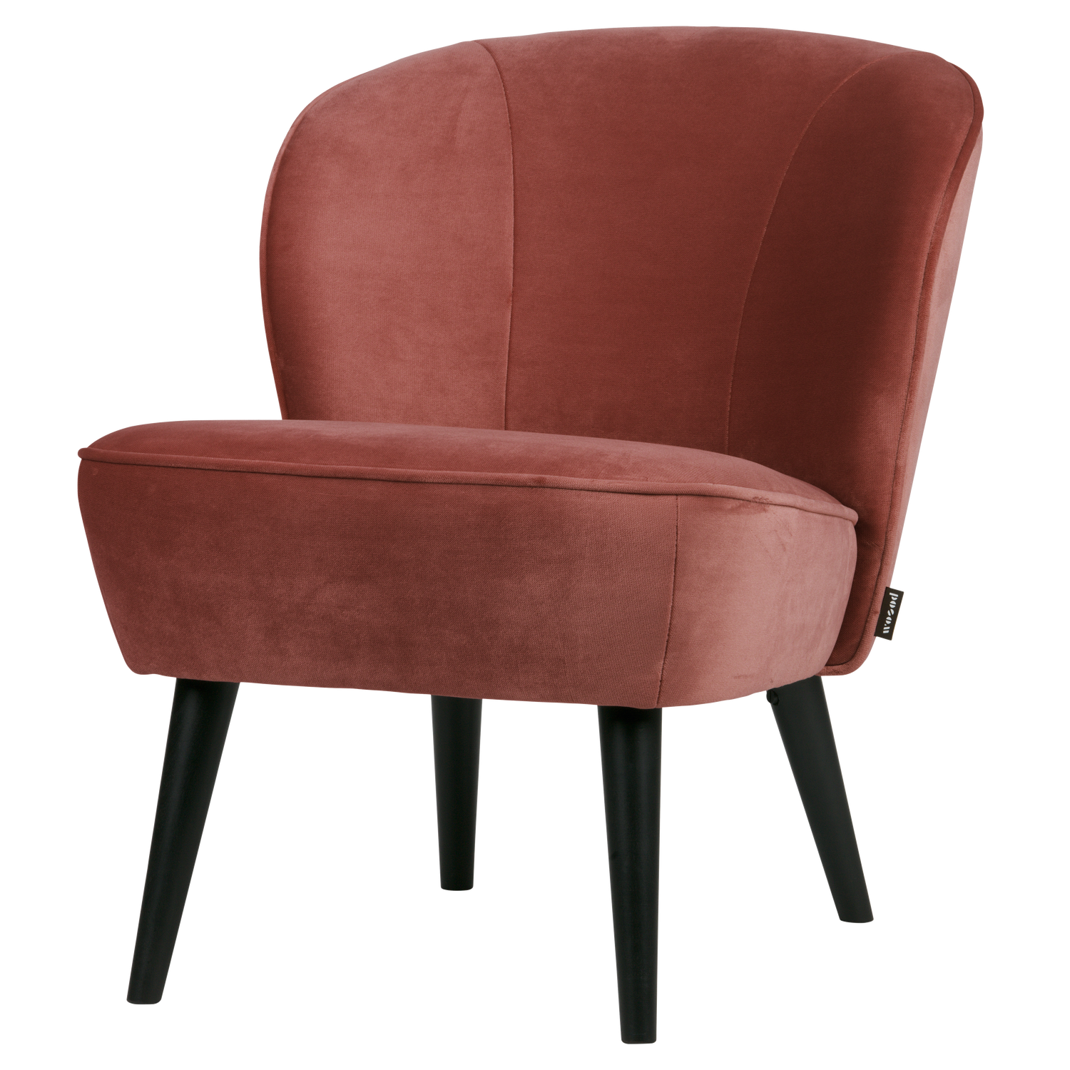 WOOOD fotoliu SARA ARMCHAIR VELVET | 100% Pes | Burgund | 71x59x70 cm