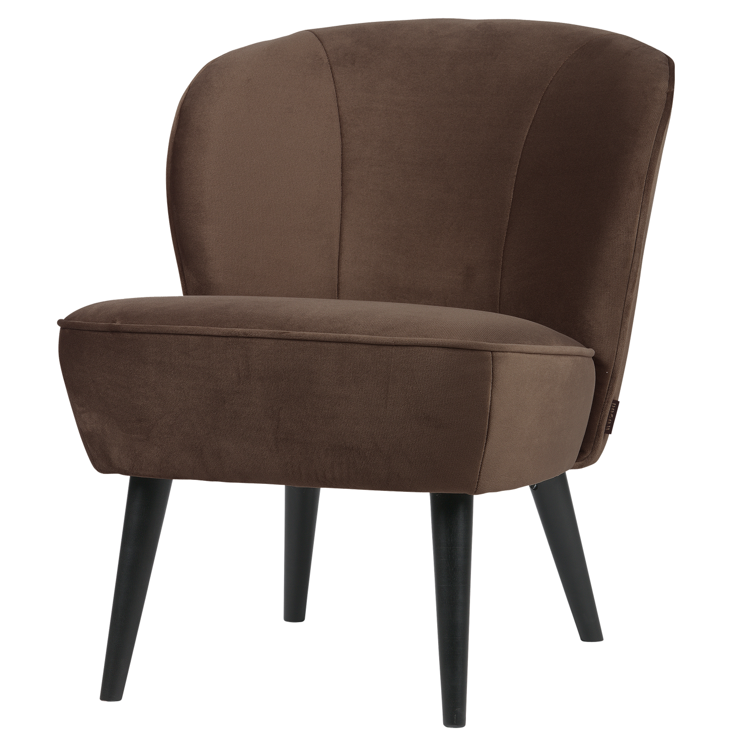 WOOOD fotoliu SARA ARMCHAIR VELVET DARK | 100% Pes | Maro inchis | 71x59x70 cm