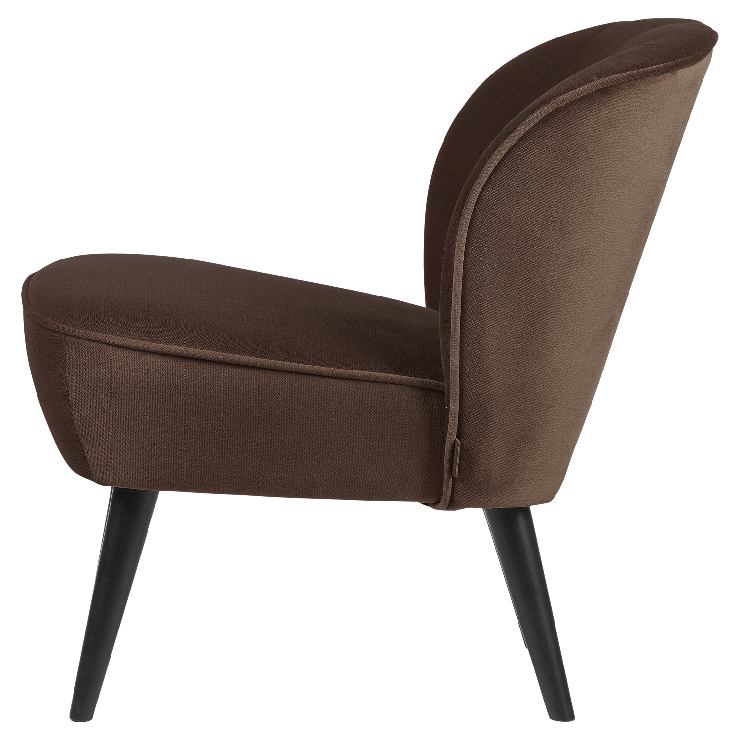 WOOOD fotoliu SARA ARMCHAIR VELVET DARK | 100% Pes | Maro inchis | 71x59x70 cm