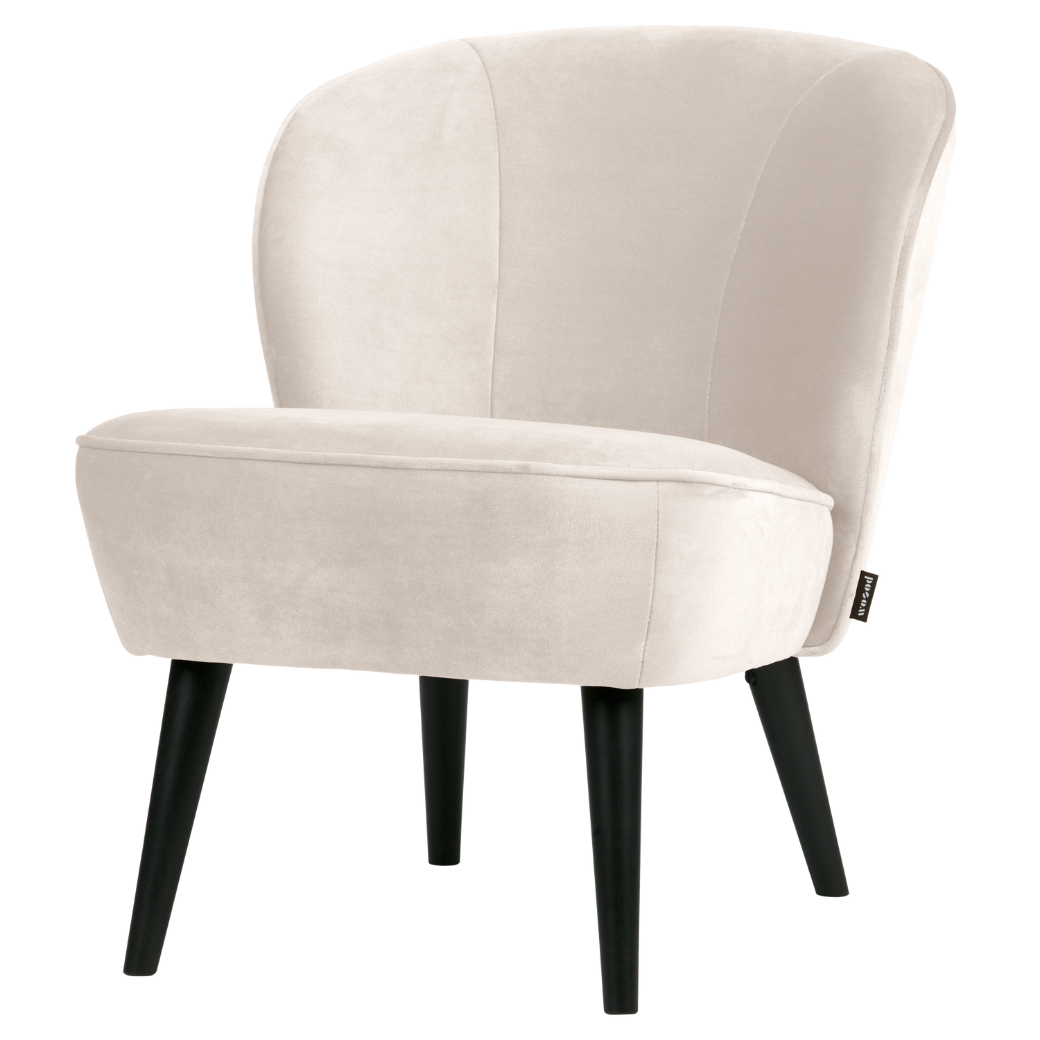 WOOOD fotoliu SARA ARMCHAIR VELVET OFF | 100% Pes | Alb murdar | 71x59x70 cm
