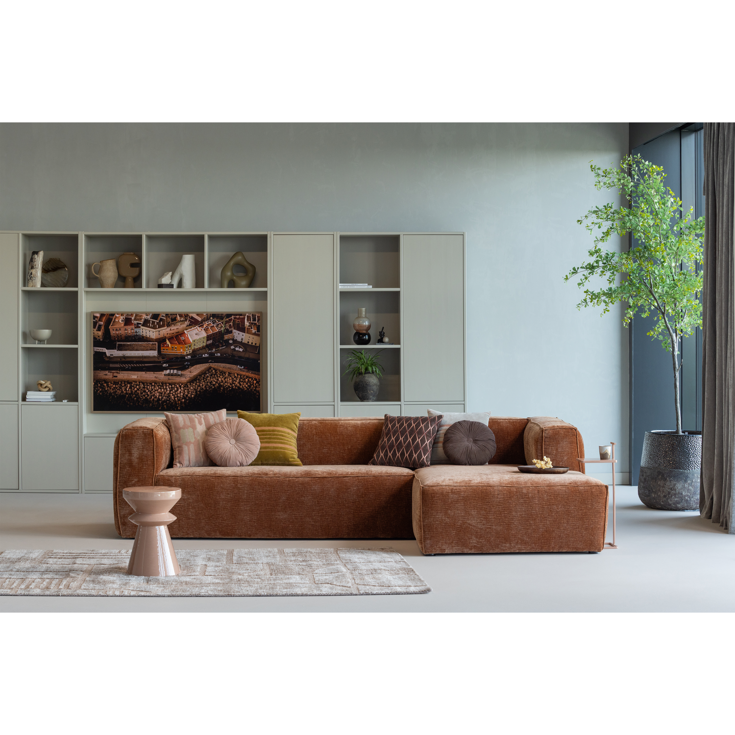 MEGGY STORAGE CABINET LEFT 108 CM PINE DUST [fsc]