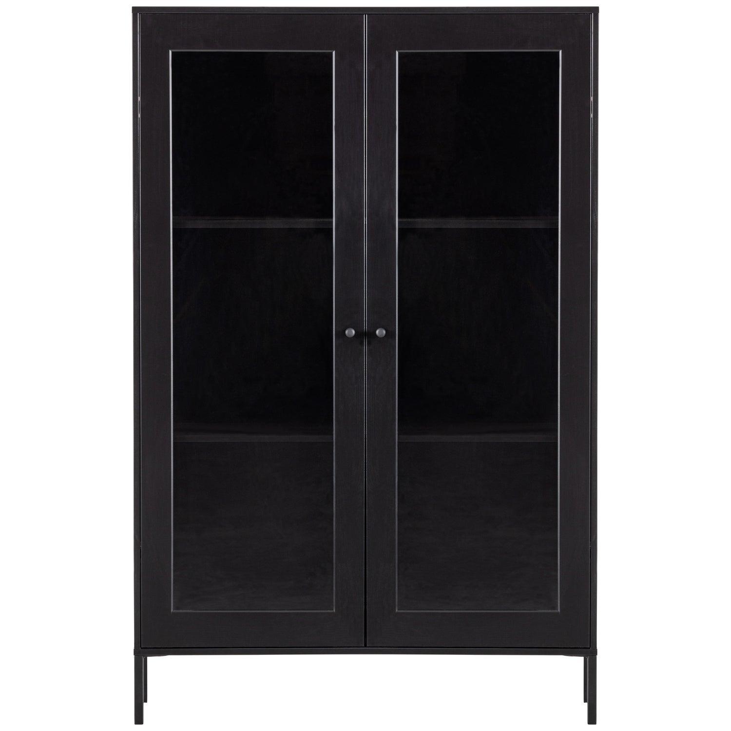 XAM DISPLAY CABINET PINE BLACK [fsc]