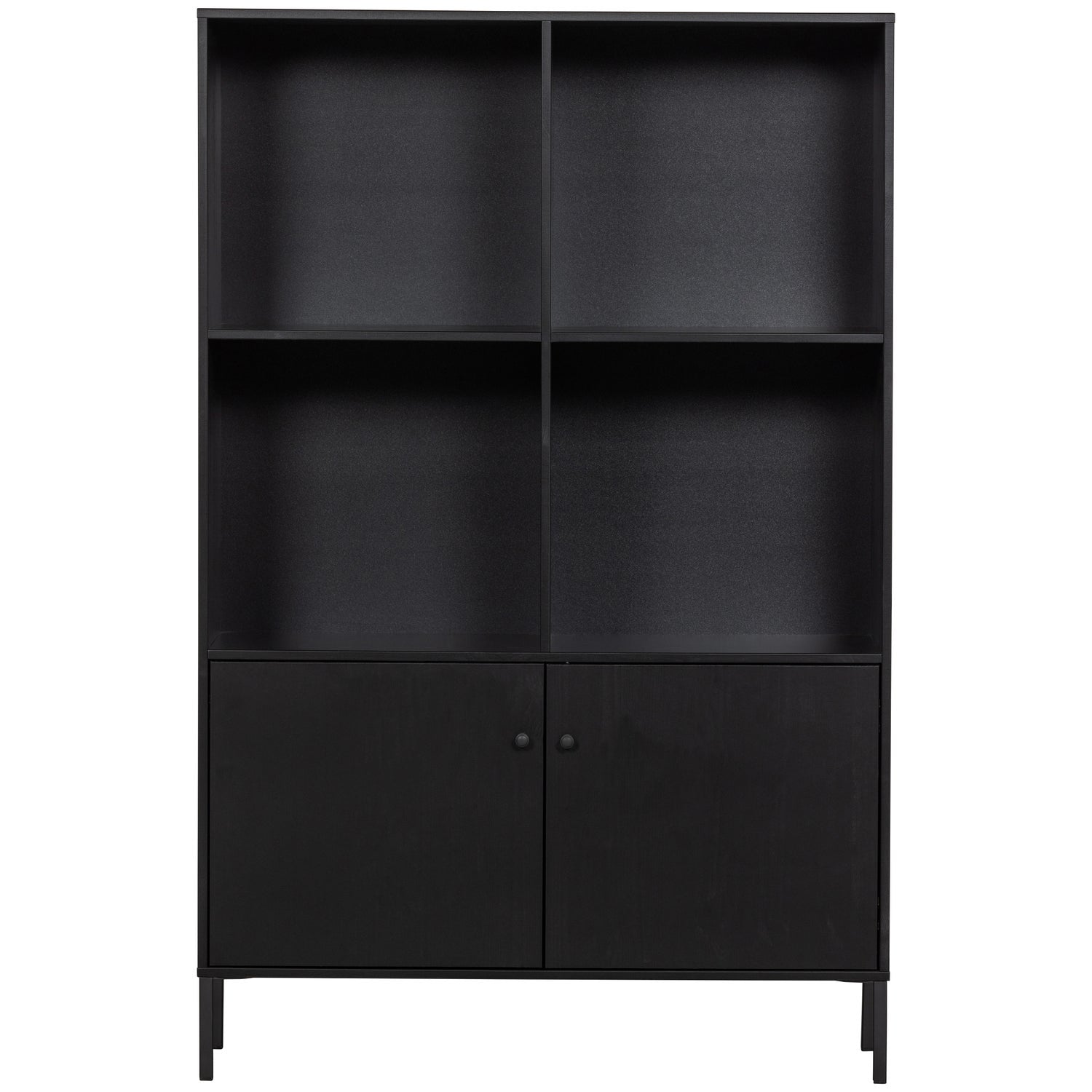XAM OPEN CABINET PINE BLACK [fsc]