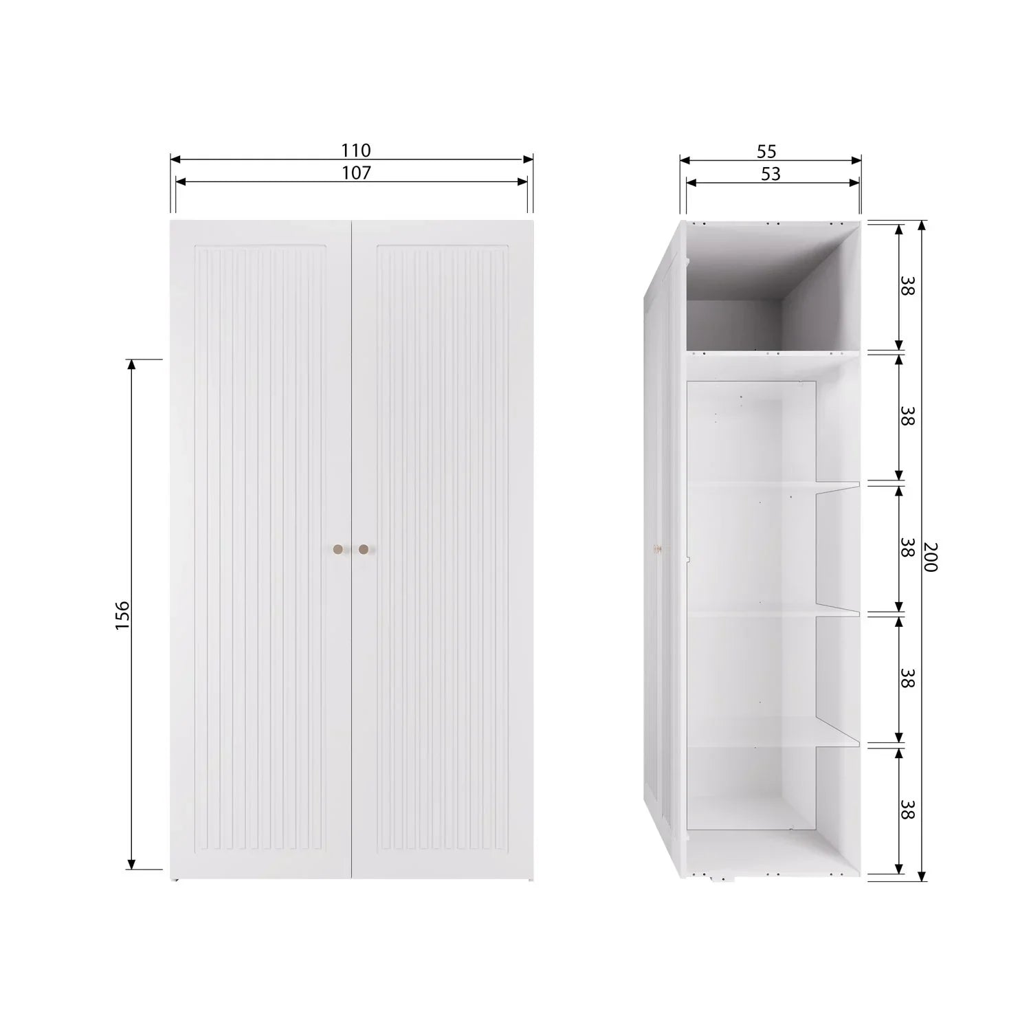SIPKE WARDROBE PINE WHITE [fsc]