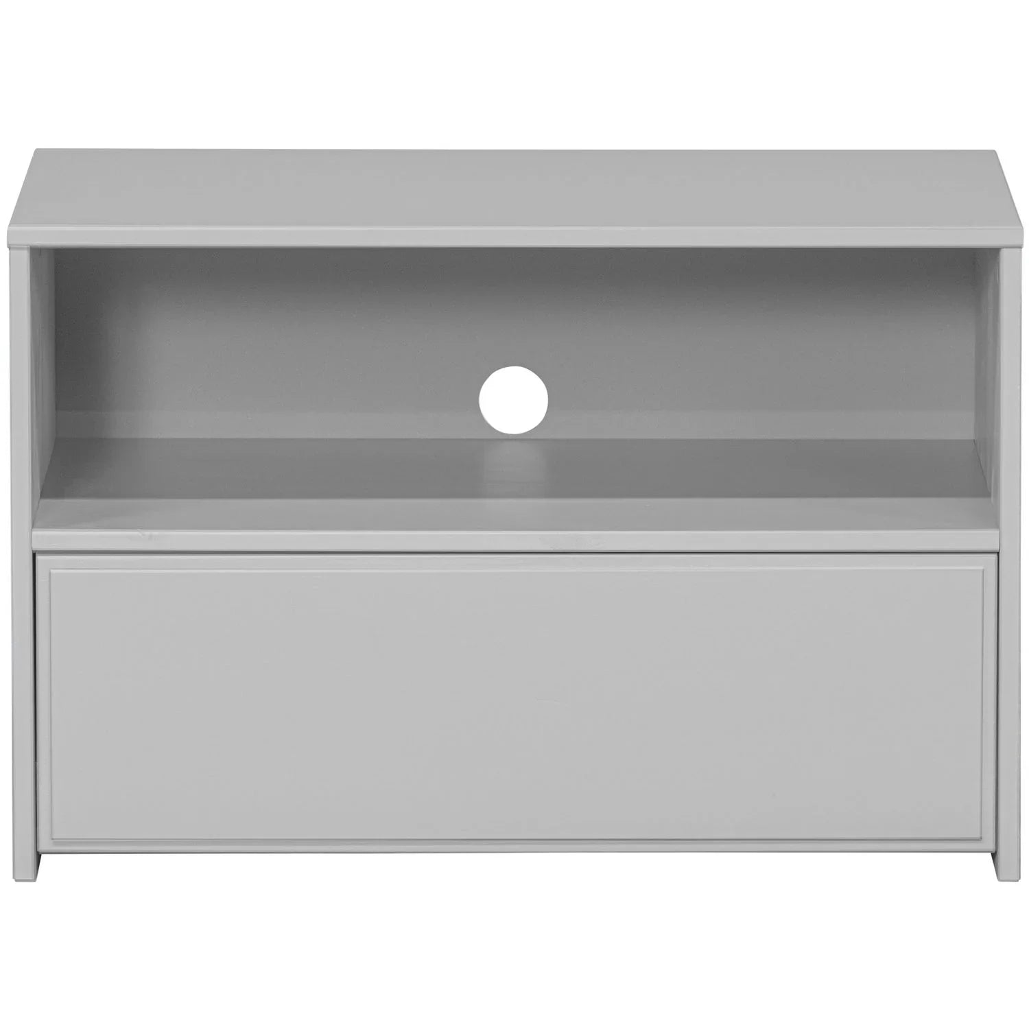 YISSA TV UNIT WITH DRAWER/OPEN BOX PINE CLOUD GREY [fsc]