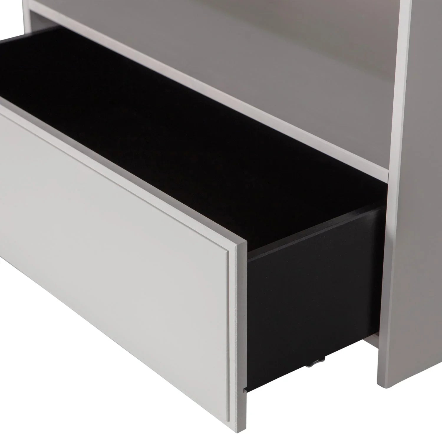 YISSA TV UNIT WITH DRAWER/OPEN BOX PINE CLOUD GREY [fsc]