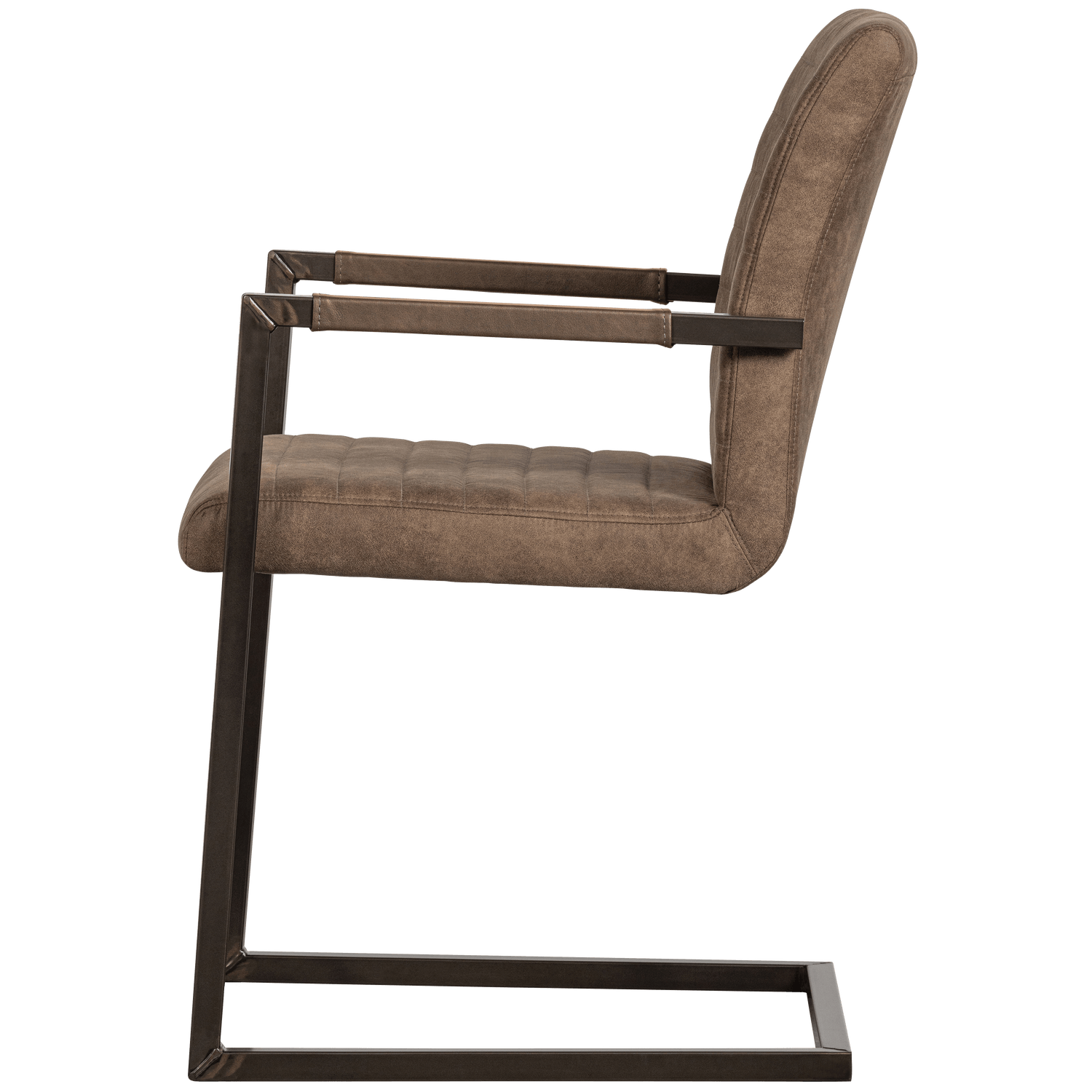 BAS DINING CHAIR LEATHERLOOK TAUPE