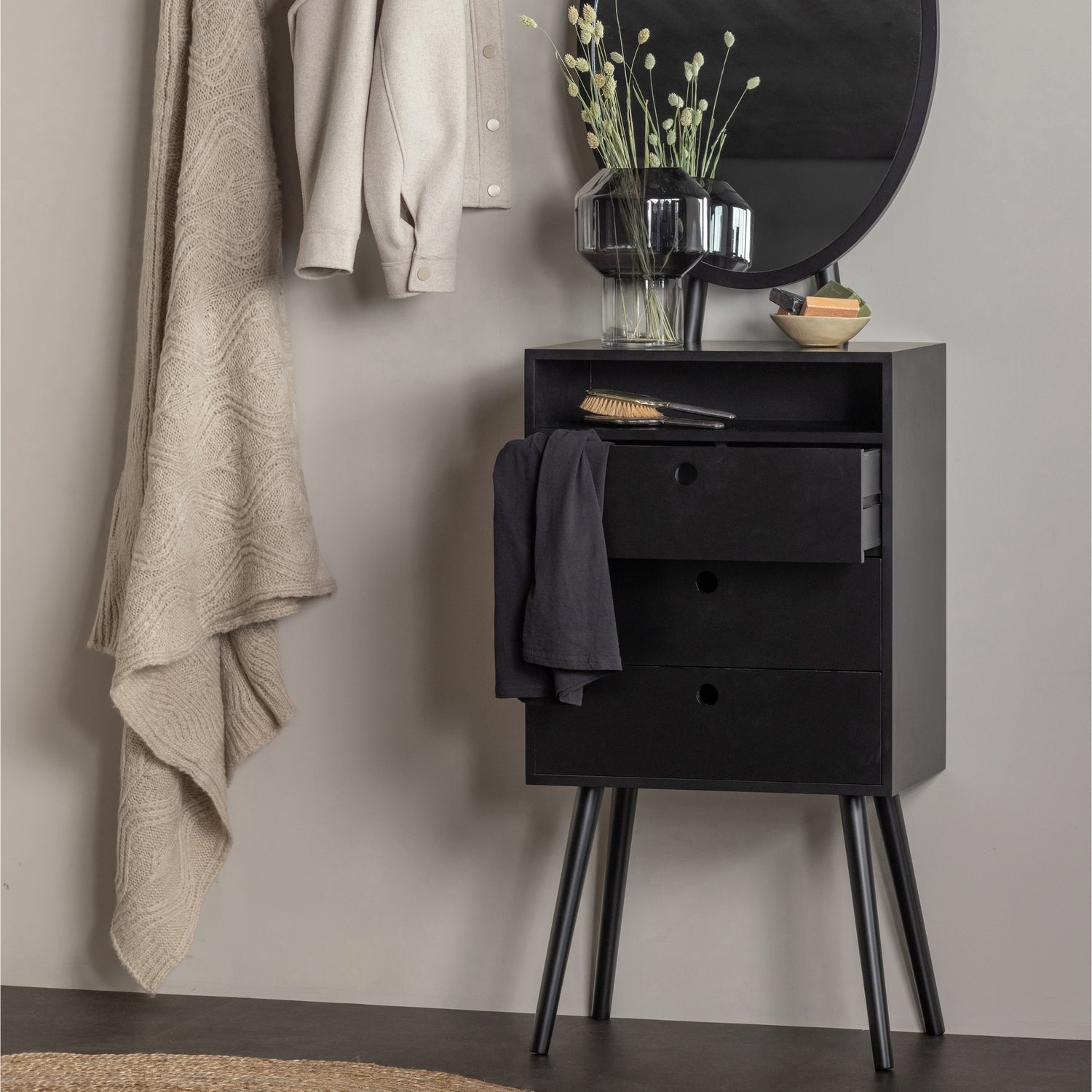 WOOOD covor ROSS | iuta | Natural | 1x150x150 cm