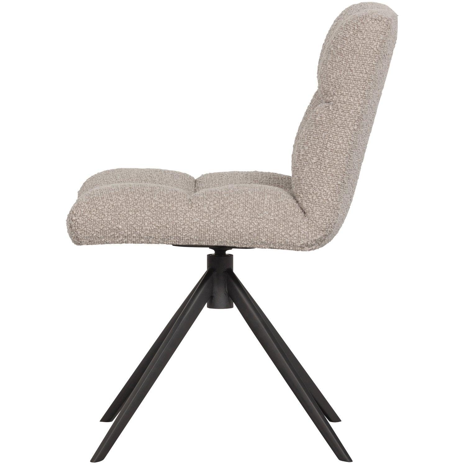 VINNY SWIVEL DINING CHAIR BOUCLÉ SAND