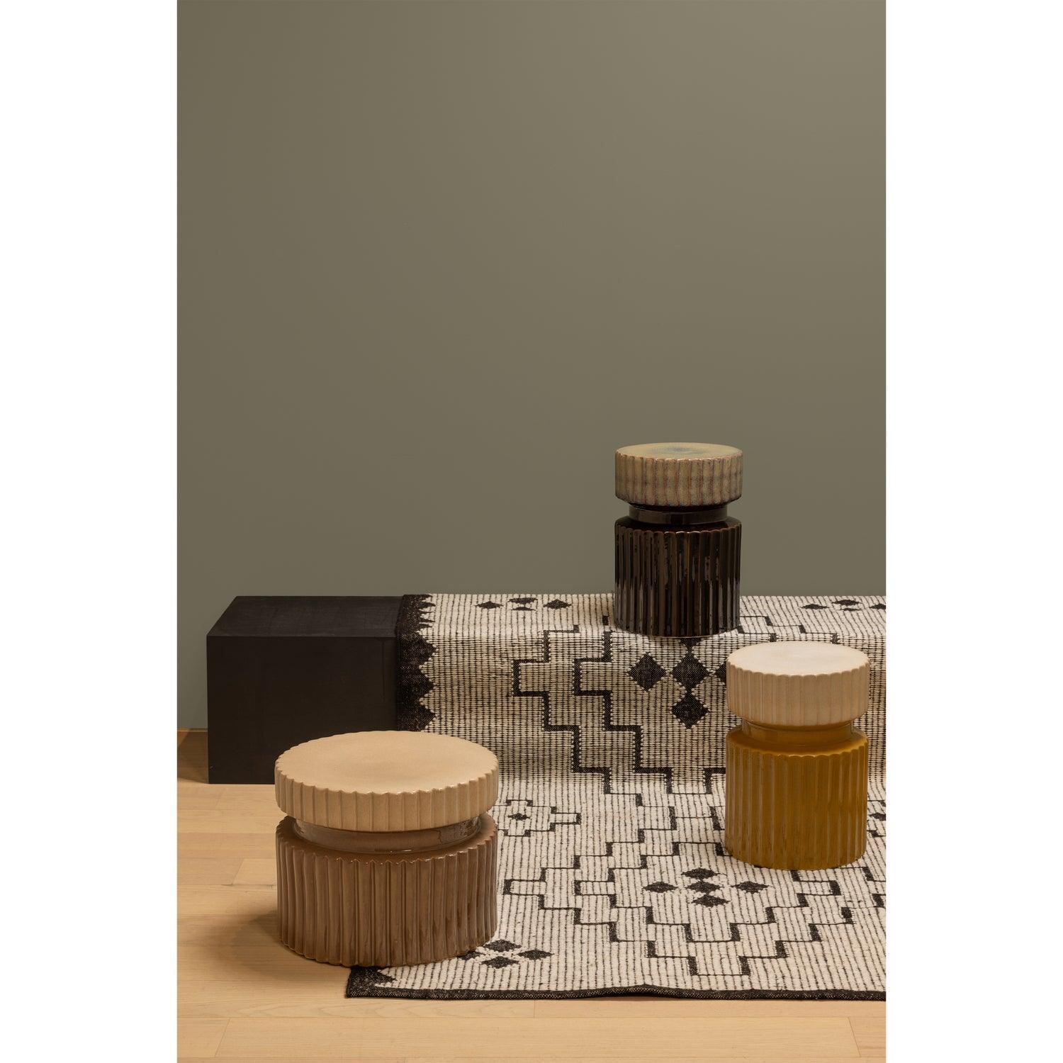 GEER SIDE TABLE CERAMIC ESPRESSO 48xØ35CM