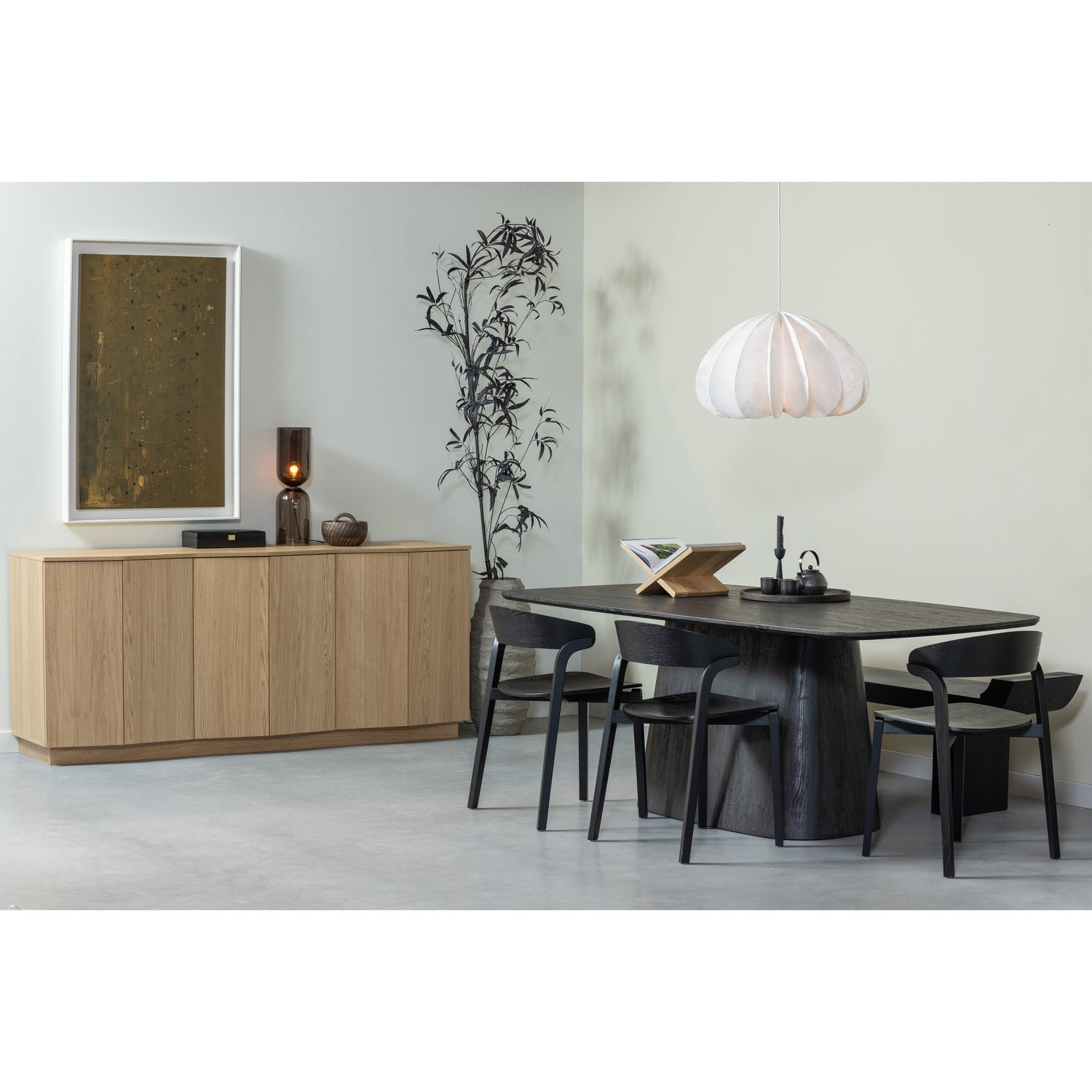 WOOOD consola ZUMA SIDEBOARD 200 CM | Stejar | Transparant | 85x200x45 cm