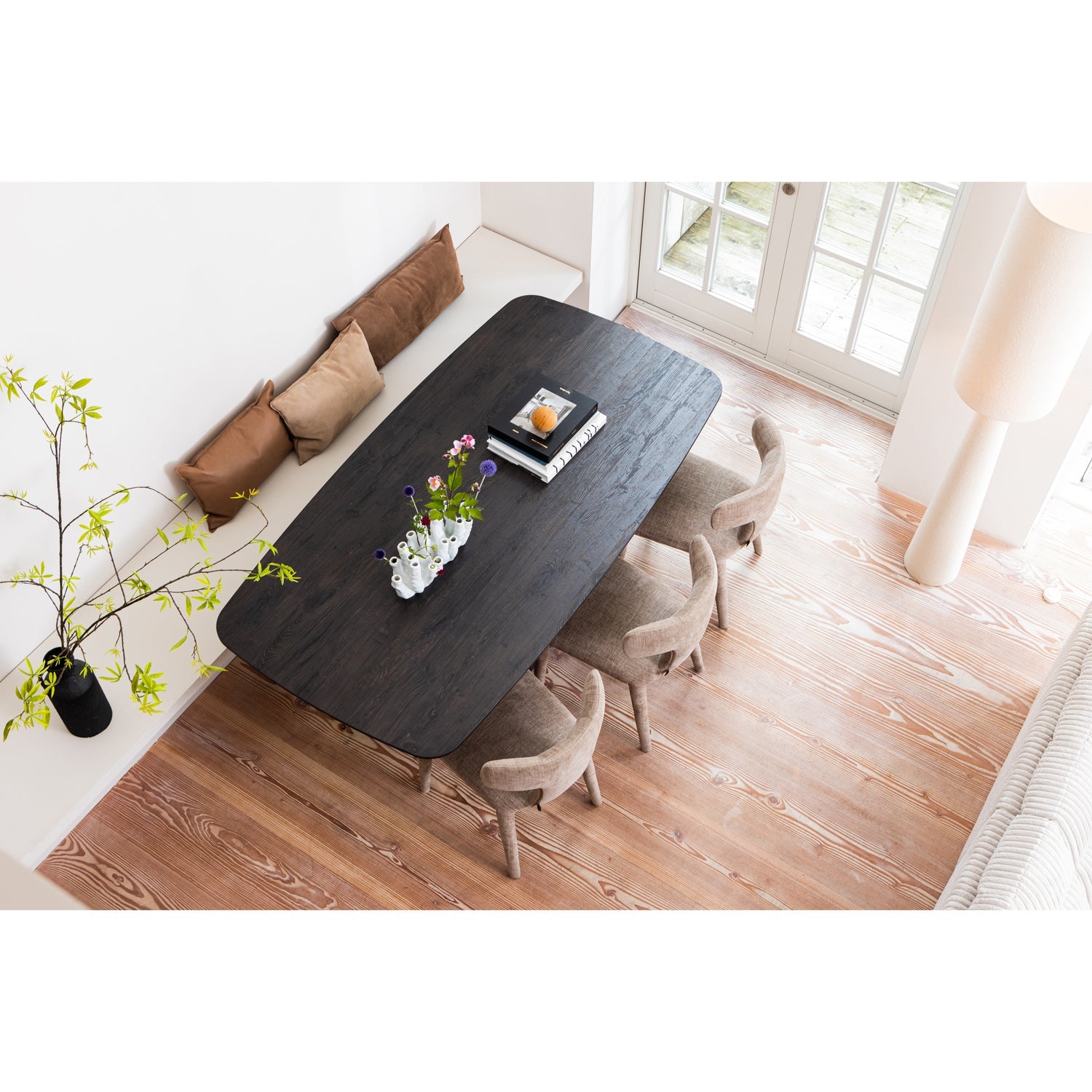 WOOOD scaun dining PERMIT | 100% Pes | Nisipiu | 78x52x53 cm