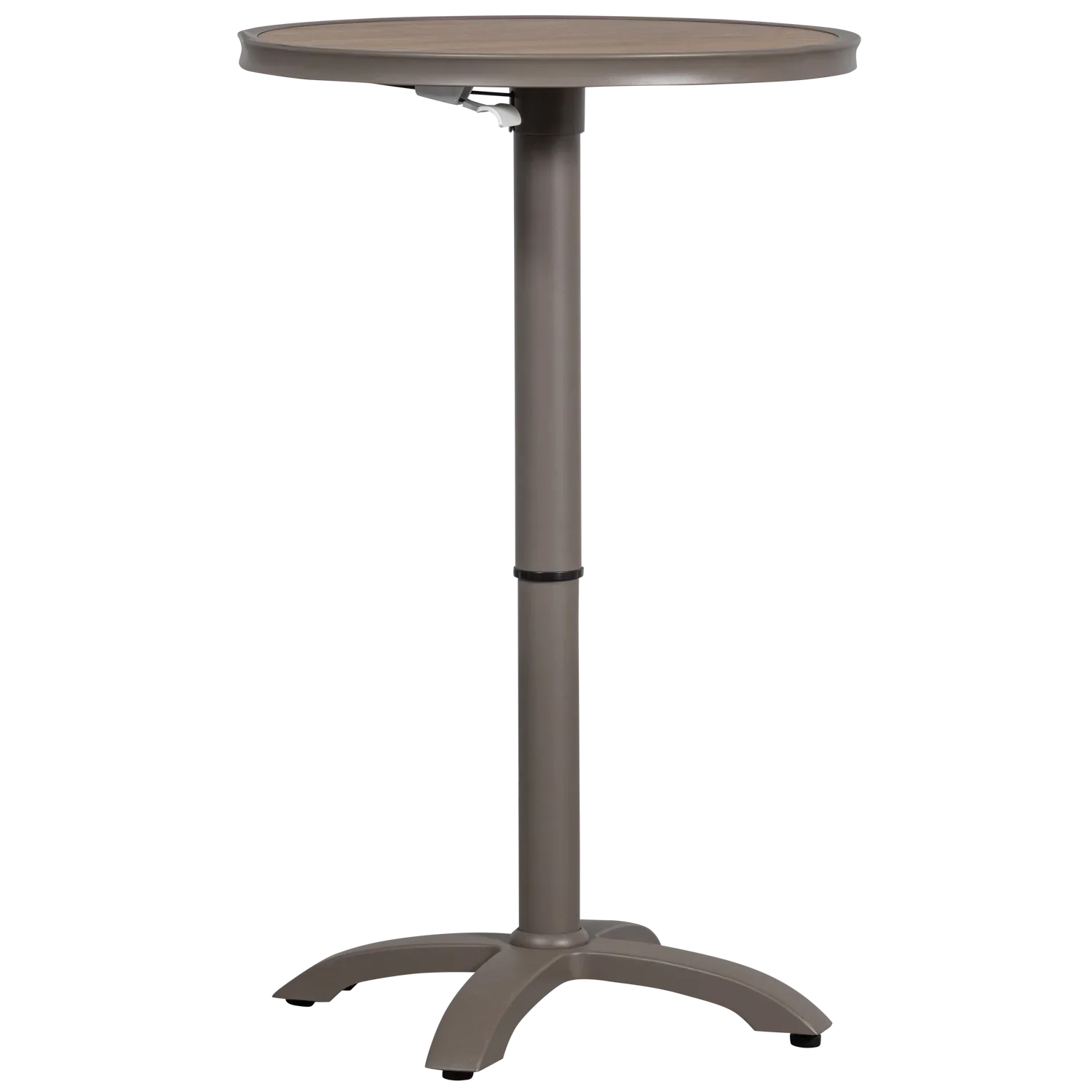 JEPPE HEIGHT ADJUSTABLE BAR TABLE GARDEN ALUMINUM BROWN/GREY