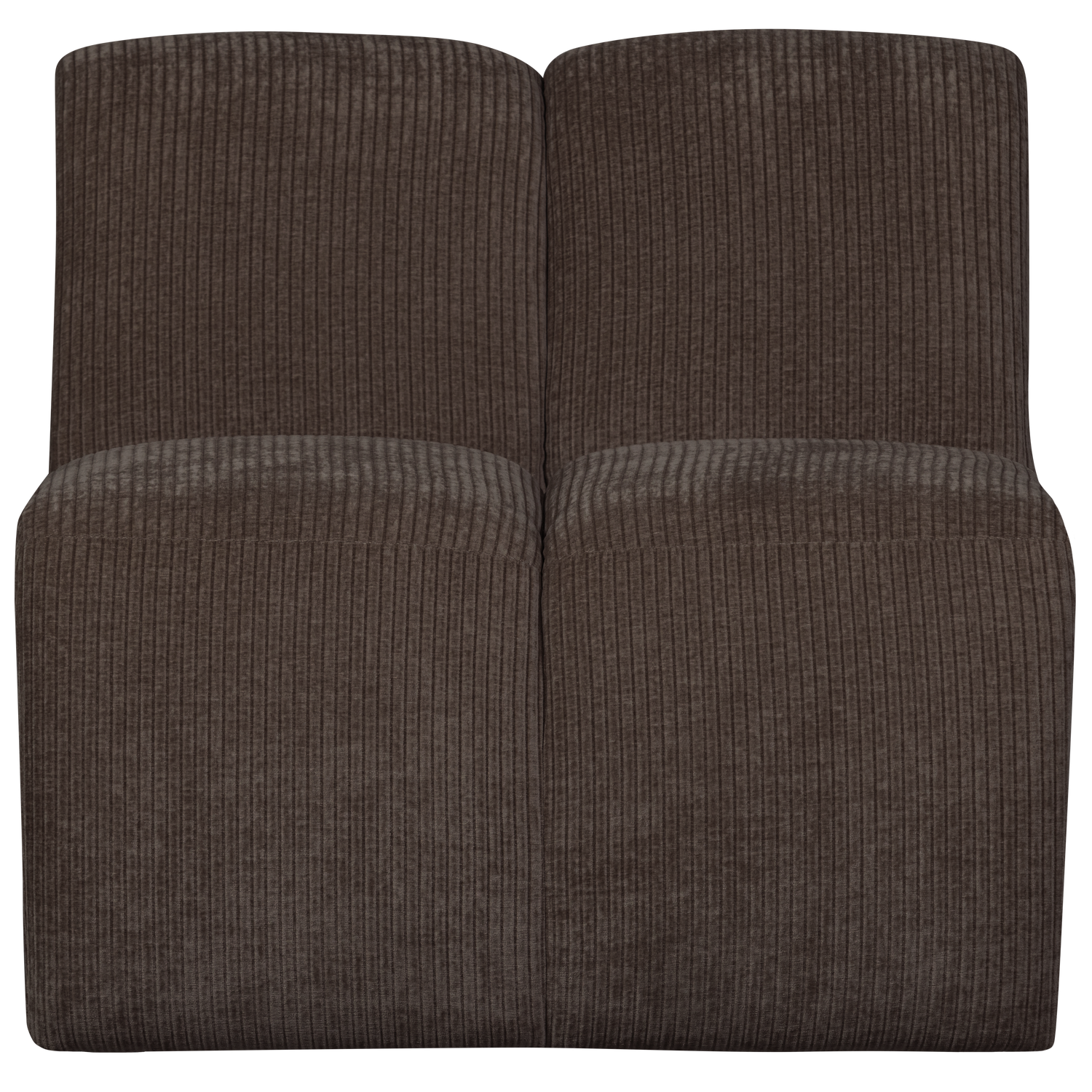 WOOOD canapea modulara MOJO 1-SEATER ELEMENT RIB FABRIC | 100% Pes | Maro | 74x84x97 cm