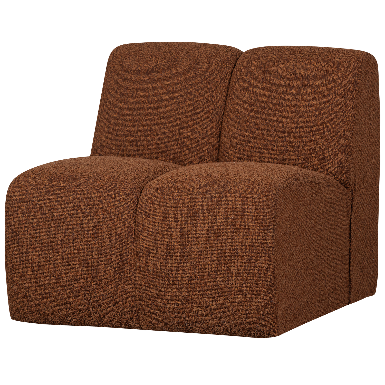 WOOOD canapea modulara MOJO 1-SEATER ELEMENT BOUCLE | 100% Pes | Maro | 74x84x97 cm