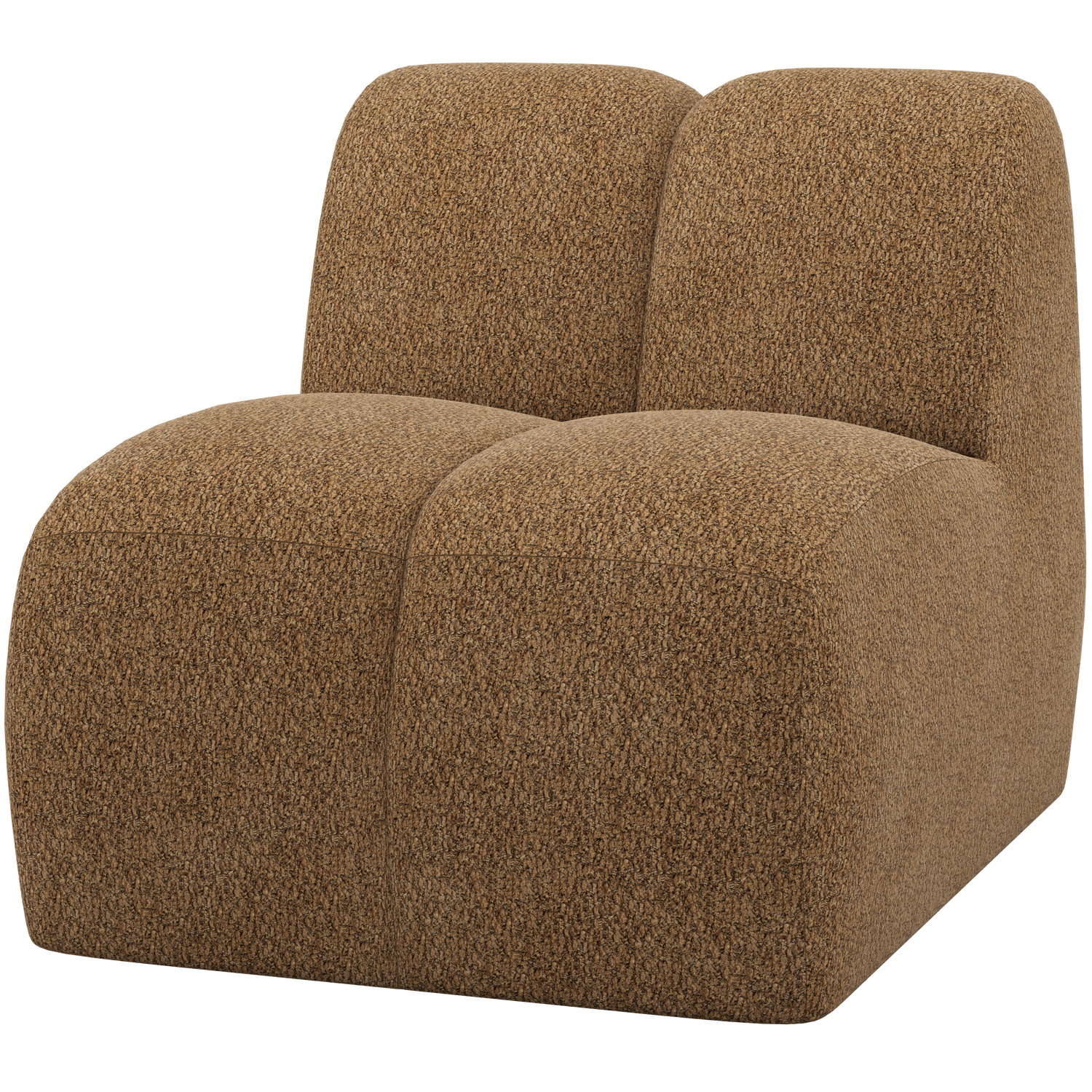 WOOOD canapea modulara MOJO 1-SEATER ELEMENT WOOLLY | 100% Pes | Galben | 74x84x97 cm