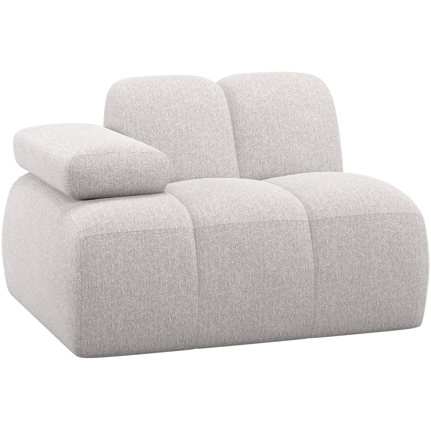 WOOOD canapea modulara MOJO 1-SEATER ELEMENT | 100% Pes | Ecru | 74x124x97 cm