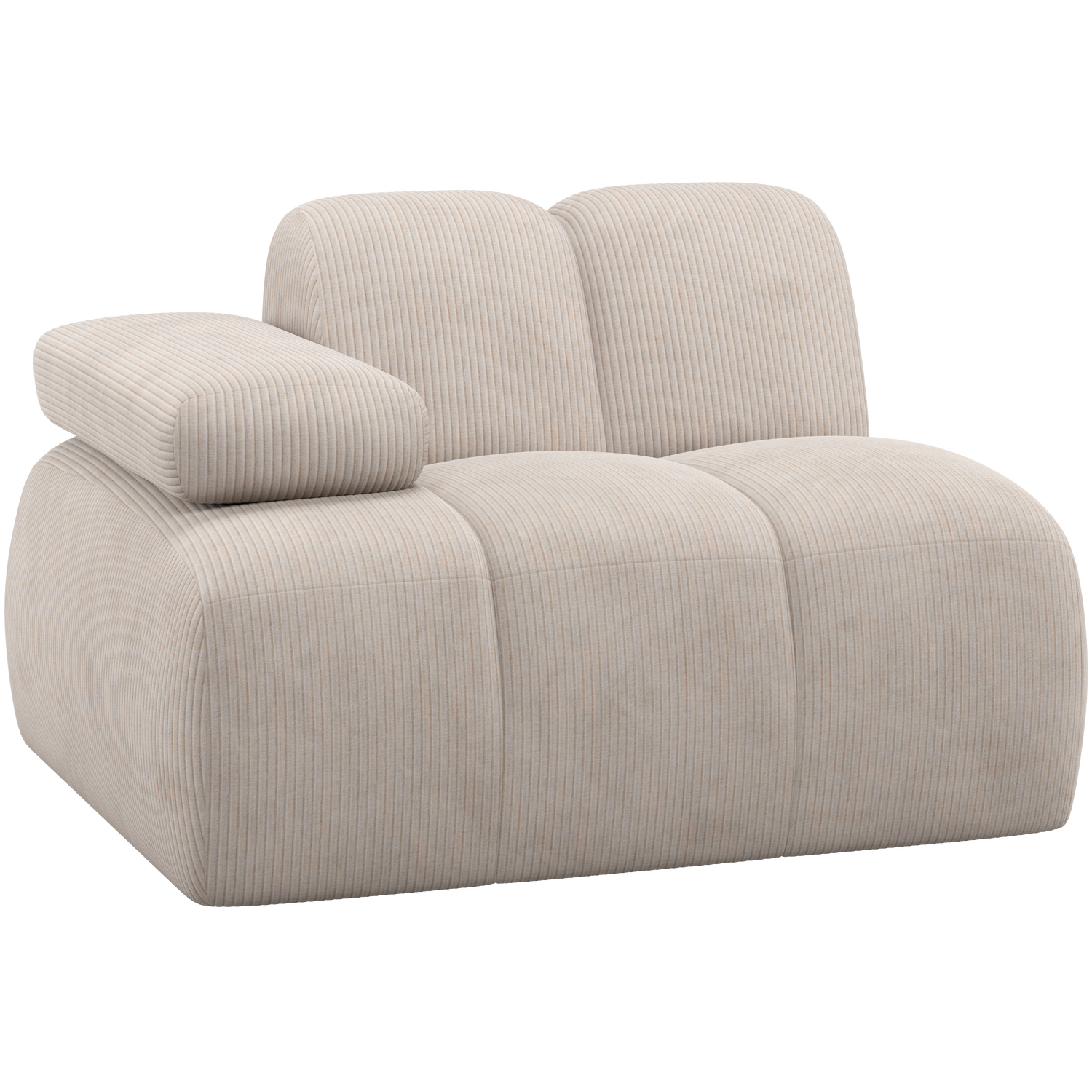 WOOOD canapea modulara MOJO 1-SEATER ELEMENT | 100% Pes | Ecru | 74x124x97 cm
