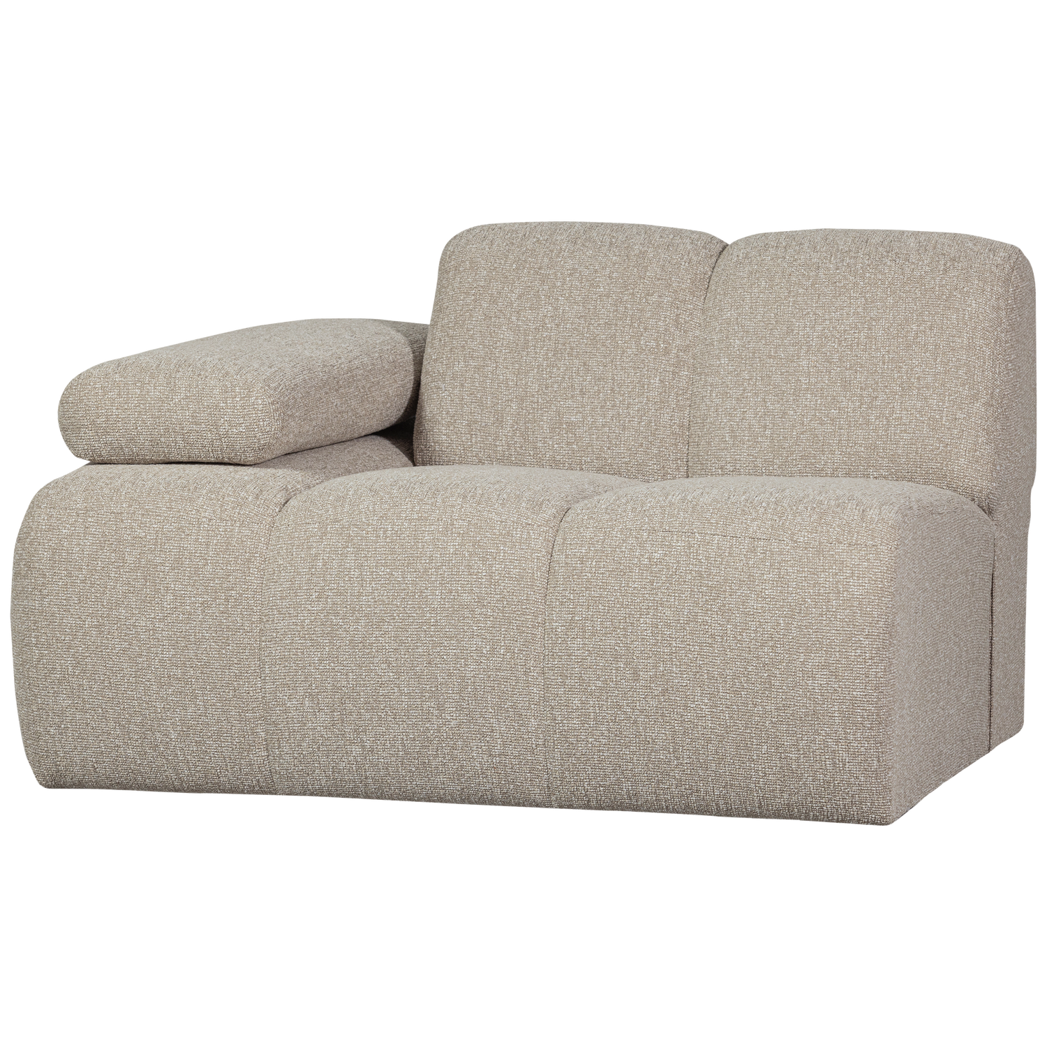 MOJO 1-SEATER ELEMENT ARM LEFT BOUCLE BEIGE MELANGE