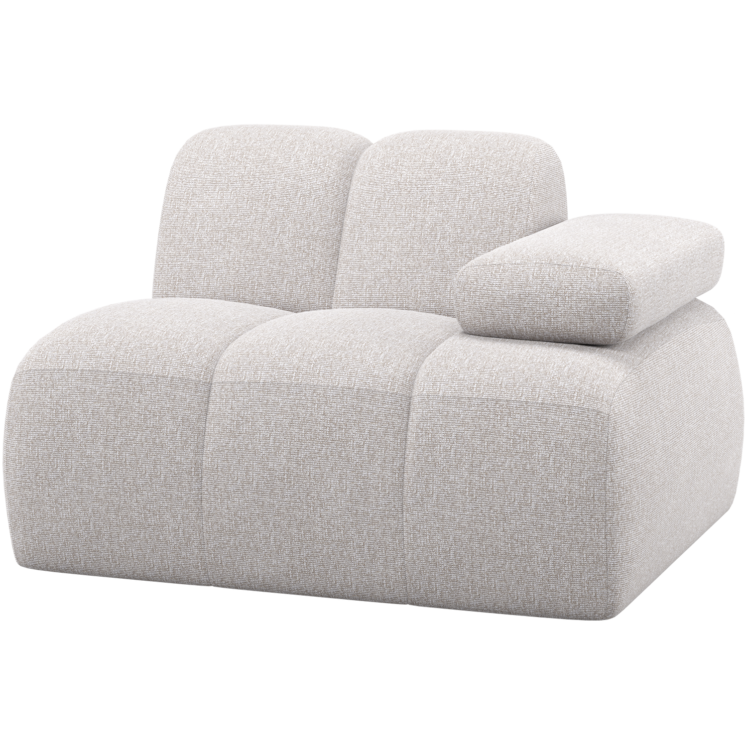 WOOOD canapea modulara MOJO 1-SEATER ELEMENT | 100% Pes | Ecru | 74x124x97 cm