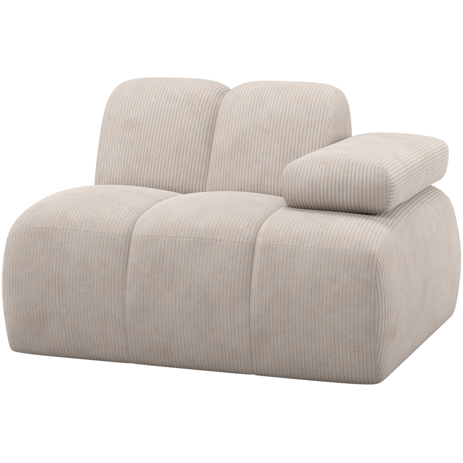 WOOOD canapea modulara MOJO 1-SEATER ELEMENT | 100% Pes | Ecru | 74x124x97 cm