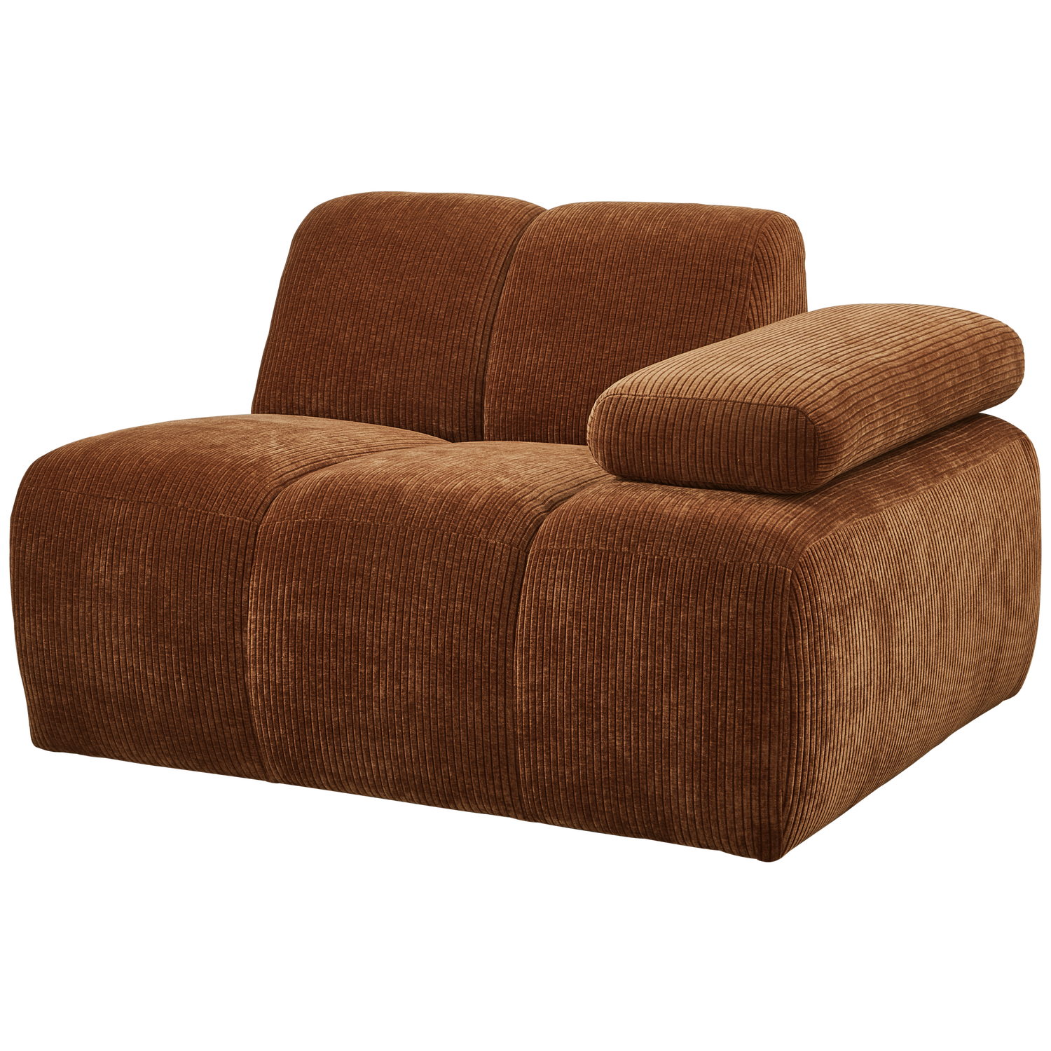 WOOOD canapea modulara MOJO 1-SEATER ELEMENT | 100% Pes | Maro | 74x124x97 cm