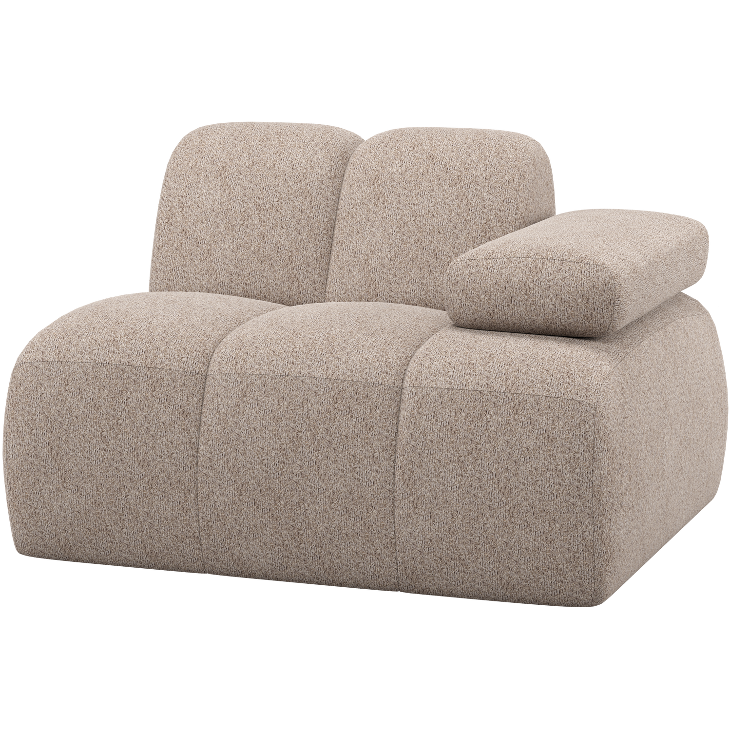 WOOOD canapea modulara MOJO 1-SEATER ELEMENT | 100% Pes | Nisipiu | 74x124x97 cm