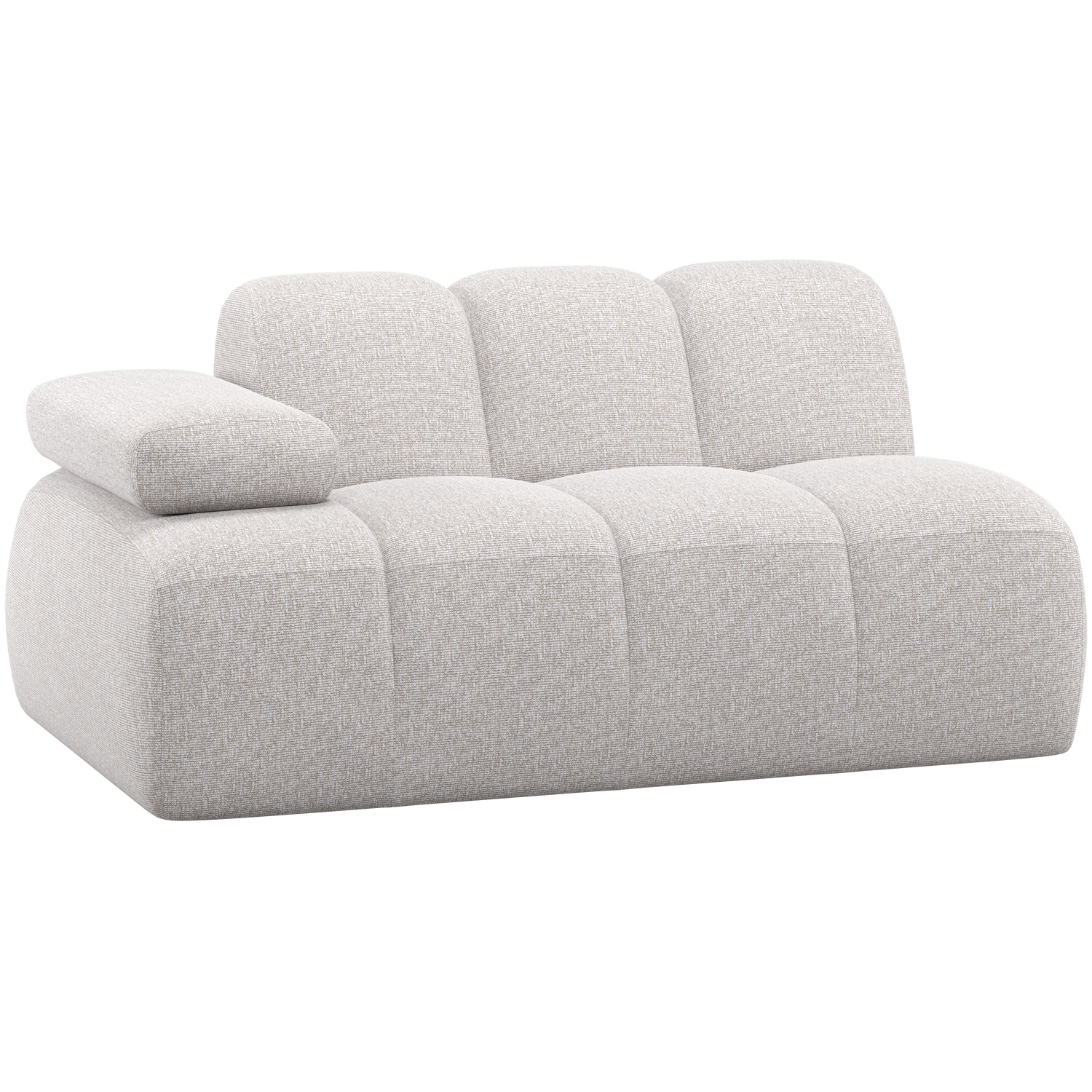 WOOOD canapea modulara MOJO 1,5-SEATER ELEMENT | 100% Pes | Ecru | 74x164x97 cm